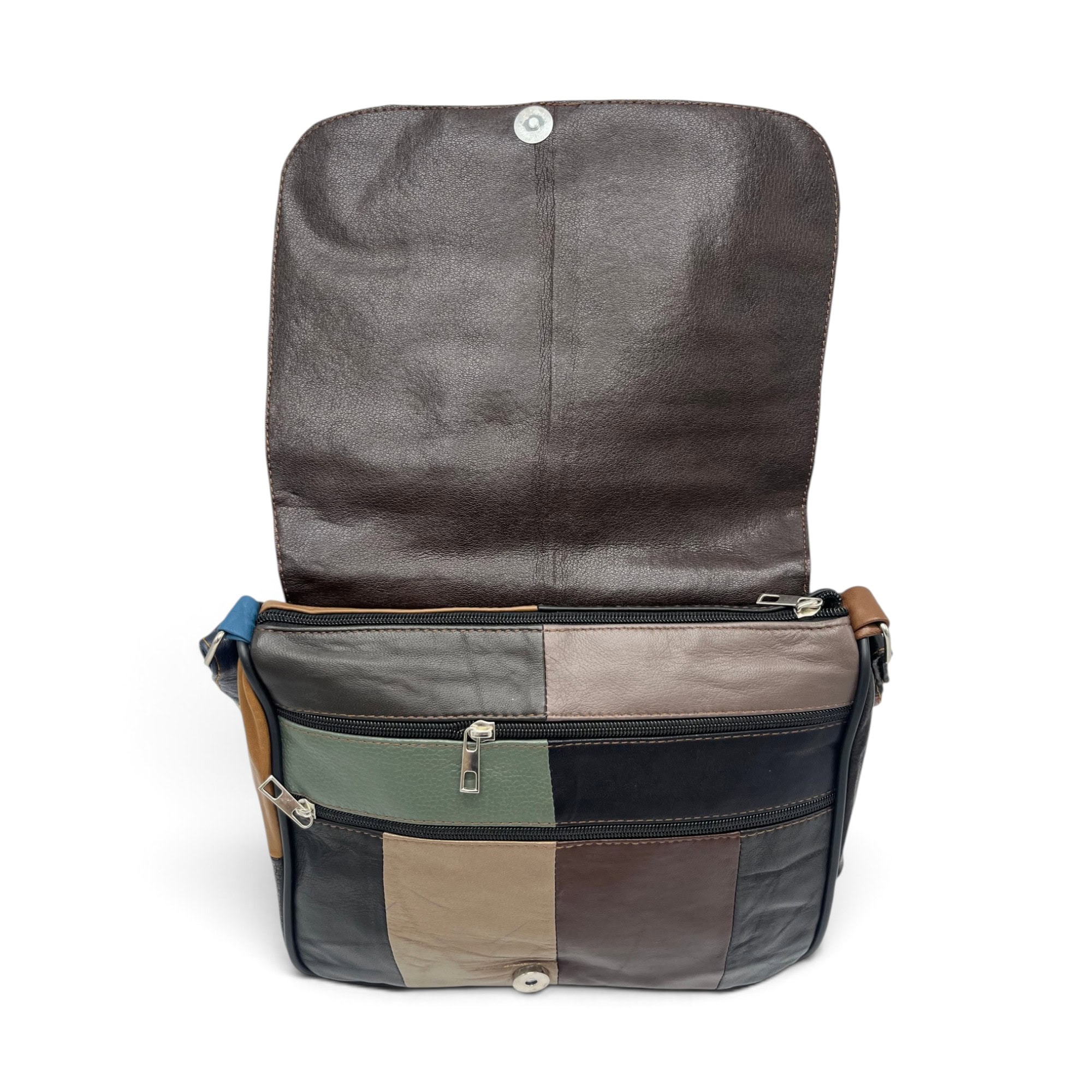 Geantă damă unicat Lucia R45-C83 – crossbody din piele naturală multicoloră