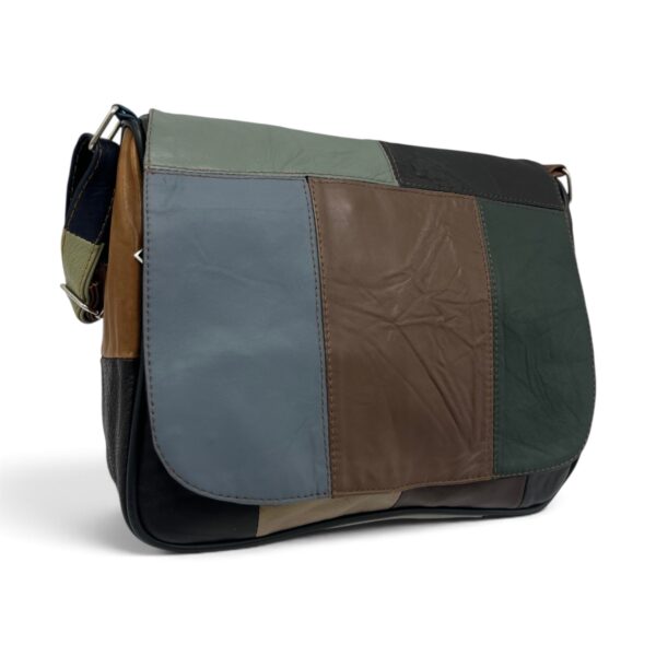 Geantă damă unicat Lucia R45-C83 – crossbody din piele naturală multicoloră