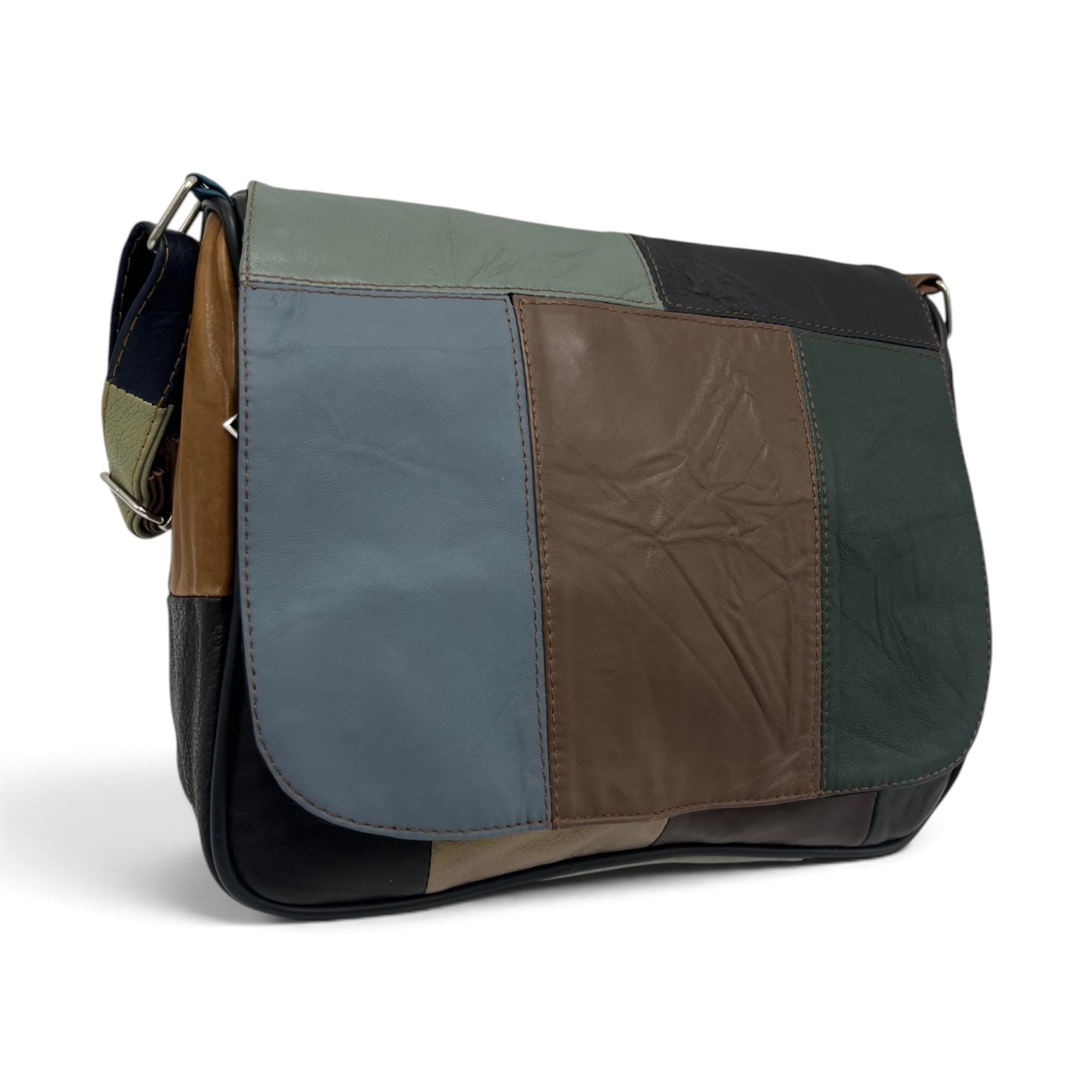 Geantă damă unicat Lucia R45-C83 – crossbody din piele naturală multicoloră
