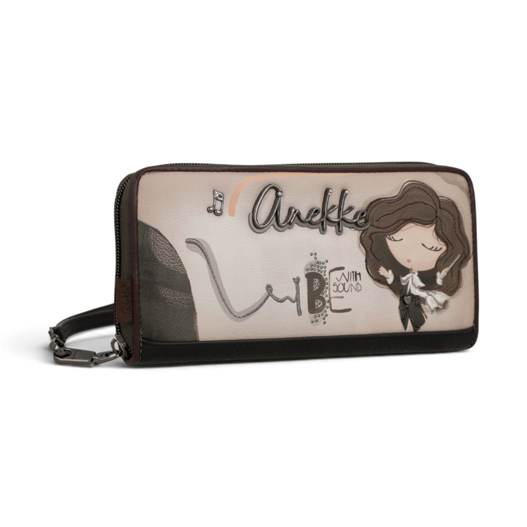 Portofel damă Anekke Orchestra cu design artistic și detalii elegante.
