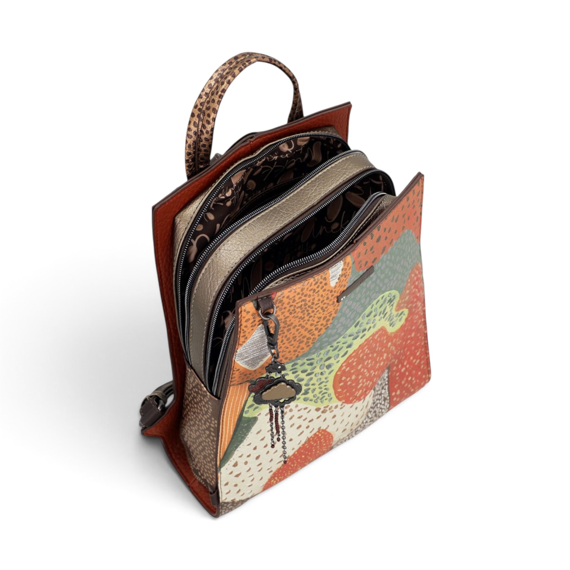 Rucsac damă Anekke Odyssey 43835-314 – pătrat, multicolor, 25 × 30 × 10 cm