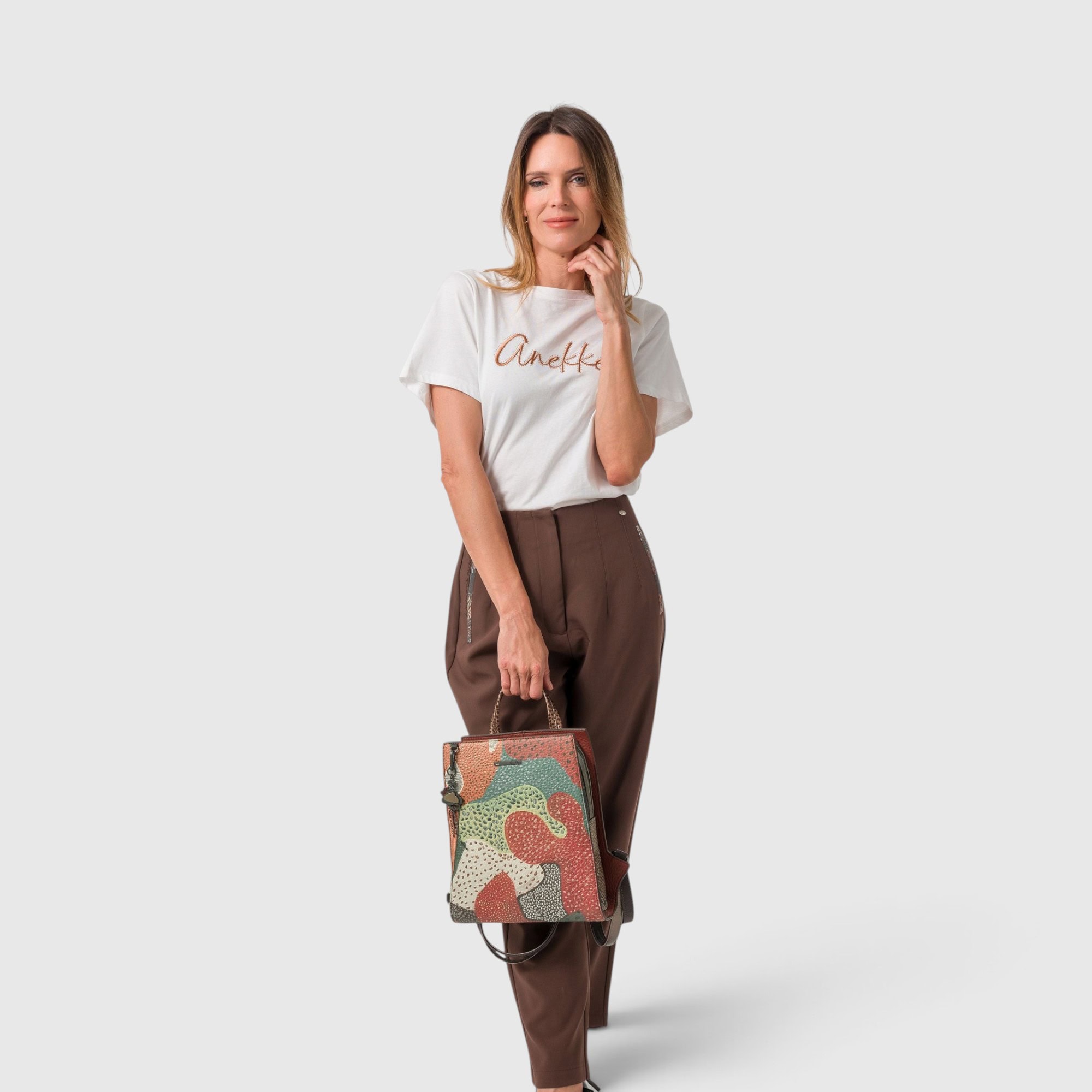 Rucsac damă Anekke Odyssey 43835-314 – pătrat, multicolor, 25 × 30 × 10 cm