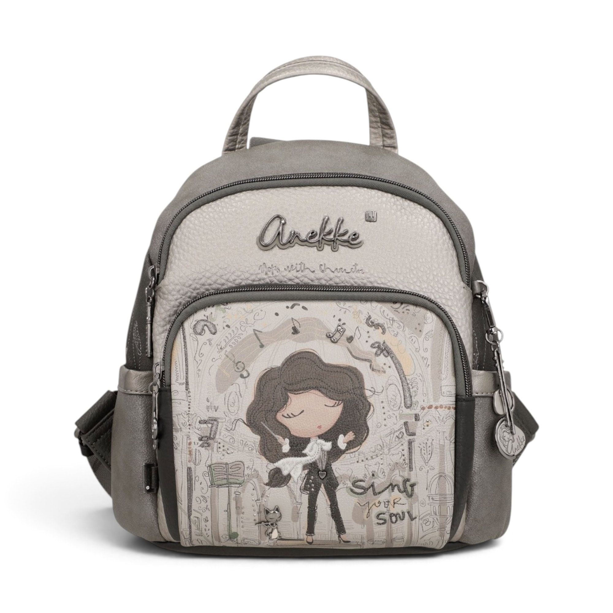 Rucsac damă Anekke Orchestra cu design colorat și detalii antifurt.