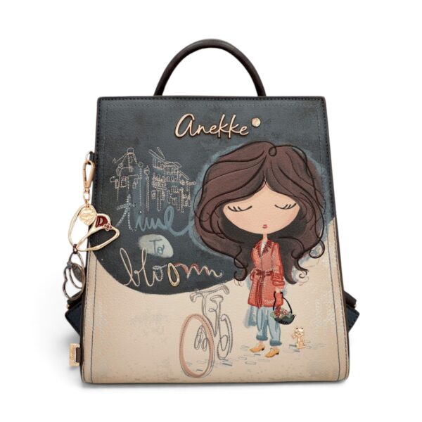 Rucsac damă Anekke Tulip 43705-273 – pătrat, 2 compartimente, 25 × 28 × 10 cm