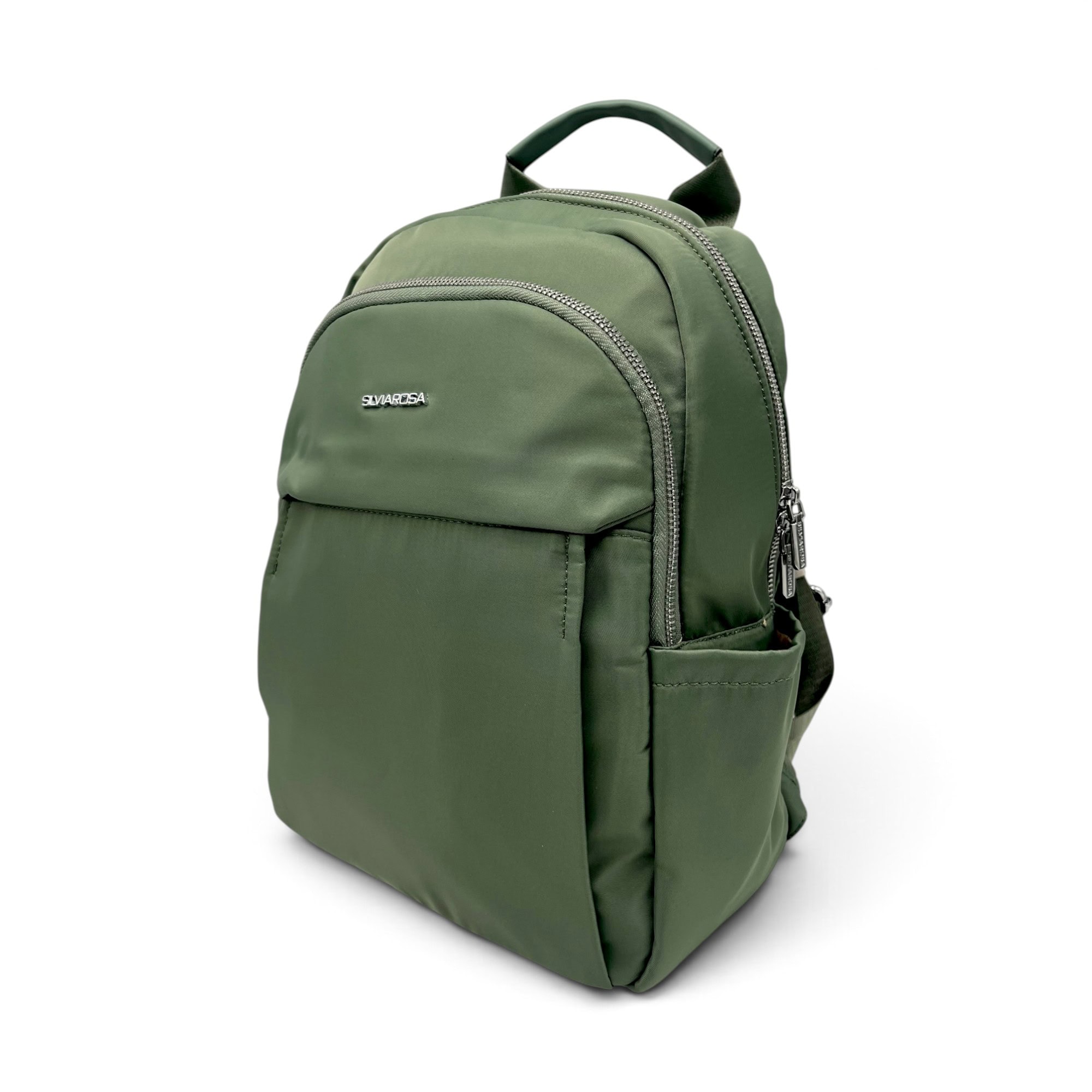 Rucsac damă Silvia ROSA SR25J-384 Olive – material impermeabil, 35 × 26 × 14 cm