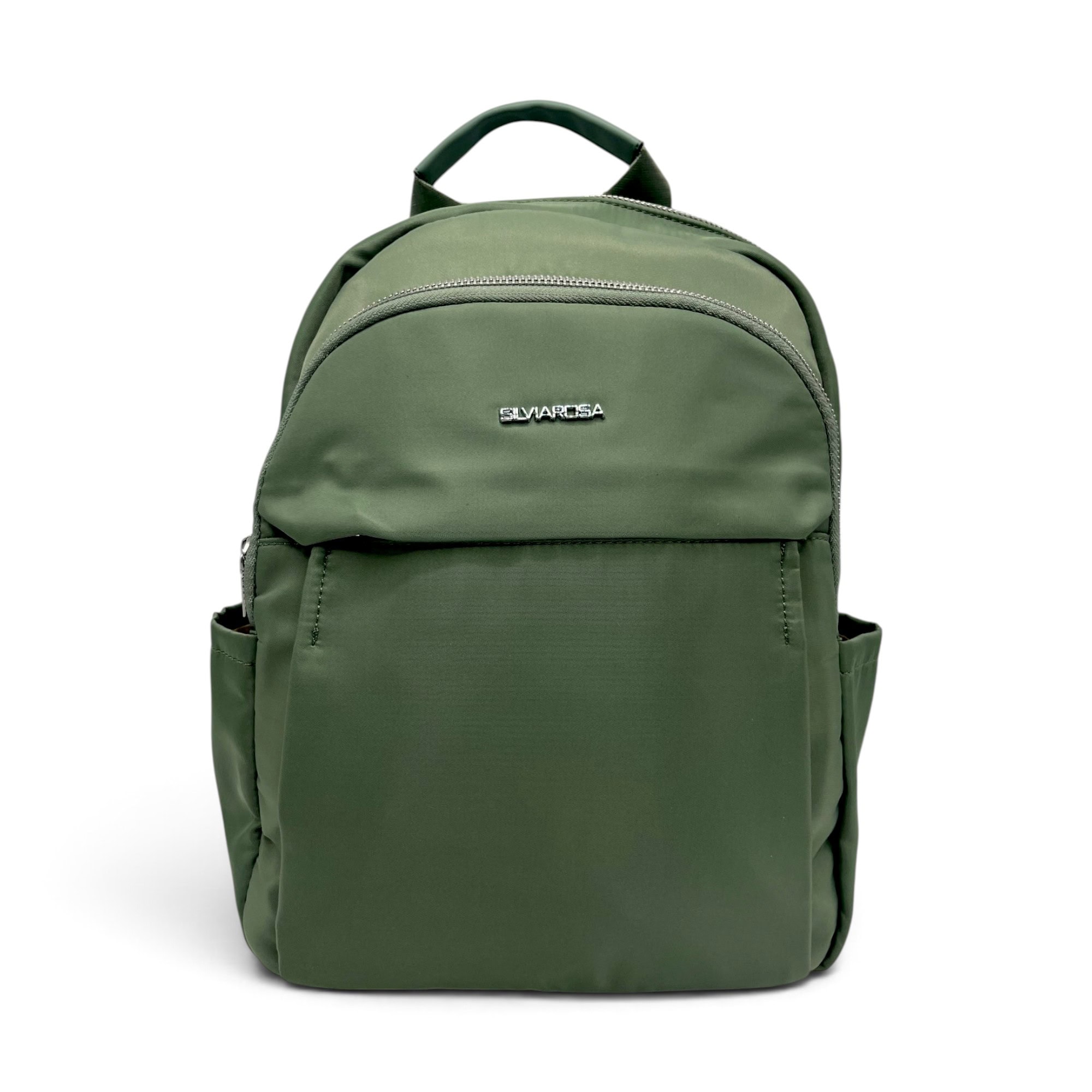 Rucsac damă Silvia ROSA SR25J-384 Olive – material impermeabil, 35 × 26 × 14 cm