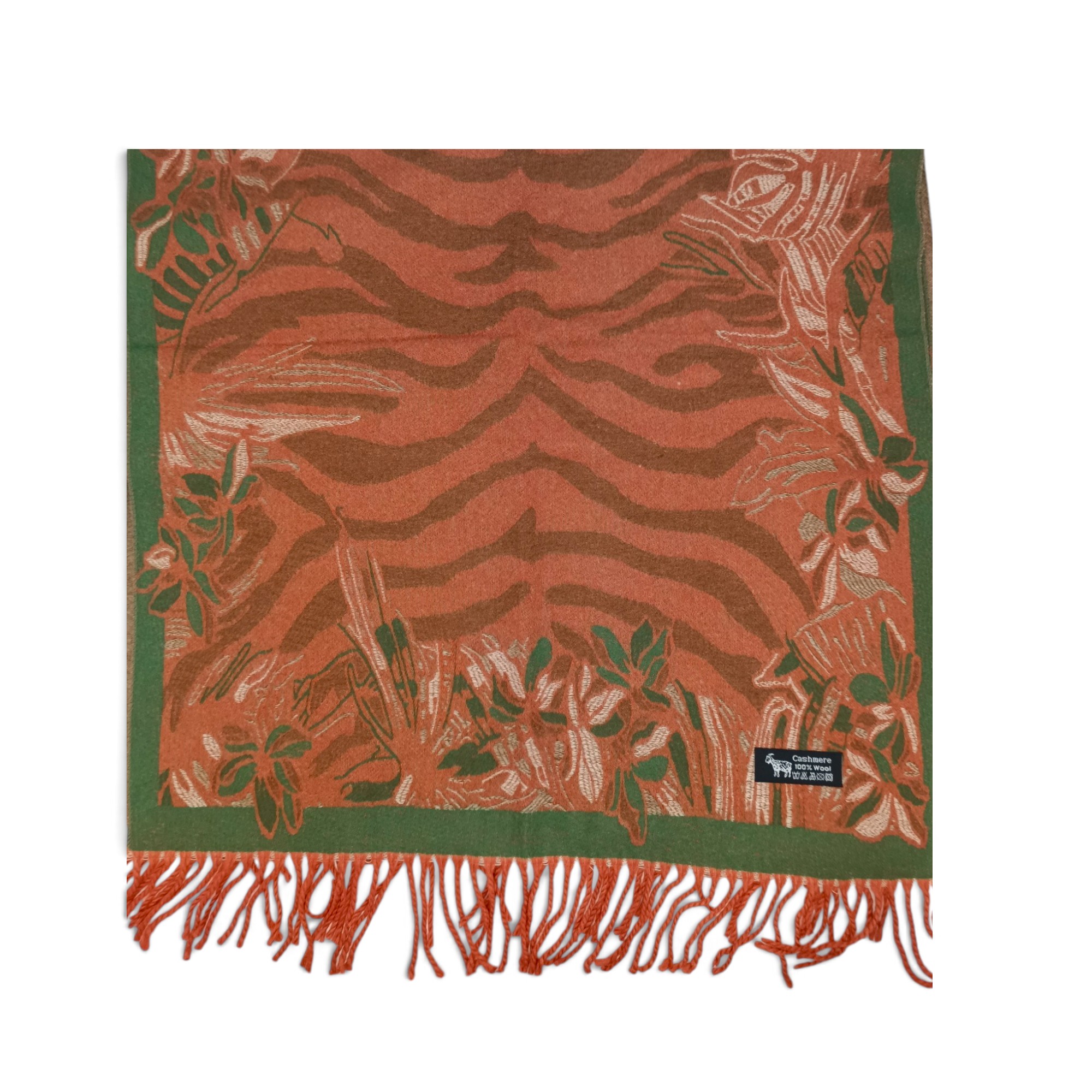 Eșarfă Damă BellaraSS FX3S-3 Teracotă – 100% Lână, Model Floral, 60 × 180 cm Eșarfă Damă BellaraSS FX3S-3 Teracotă – 100% Lână, Model Floral, 60 × 180 cm - imagine 3