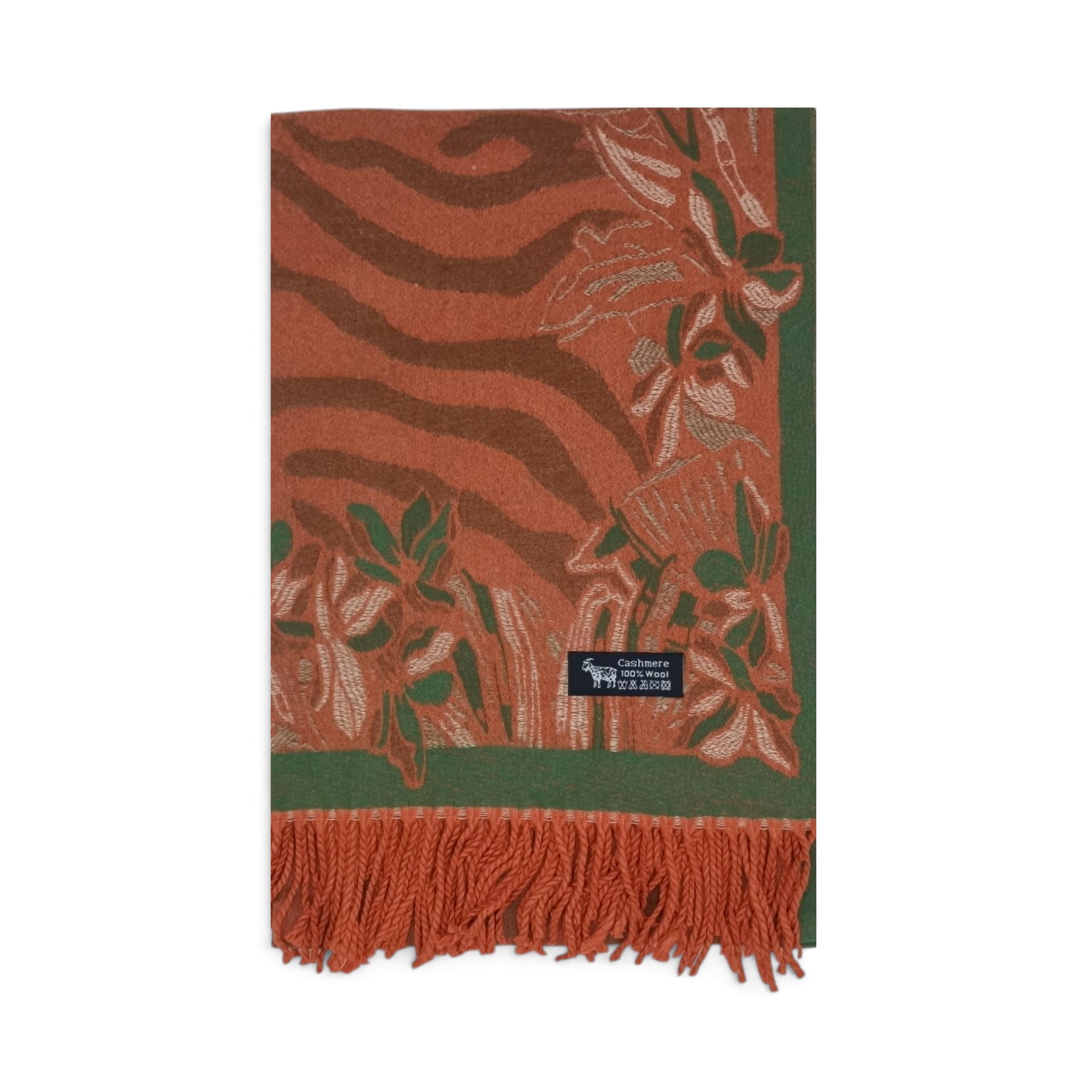 Eșarfă Damă BellaraSS FX3S-3 Teracotă – 100% Lână, Model Floral, 60 × 180 cm Eșarfă Damă BellaraSS FX3S-3 Teracotă – 100% Lână, Model Floral, 60 × 180 cm - imagine 2