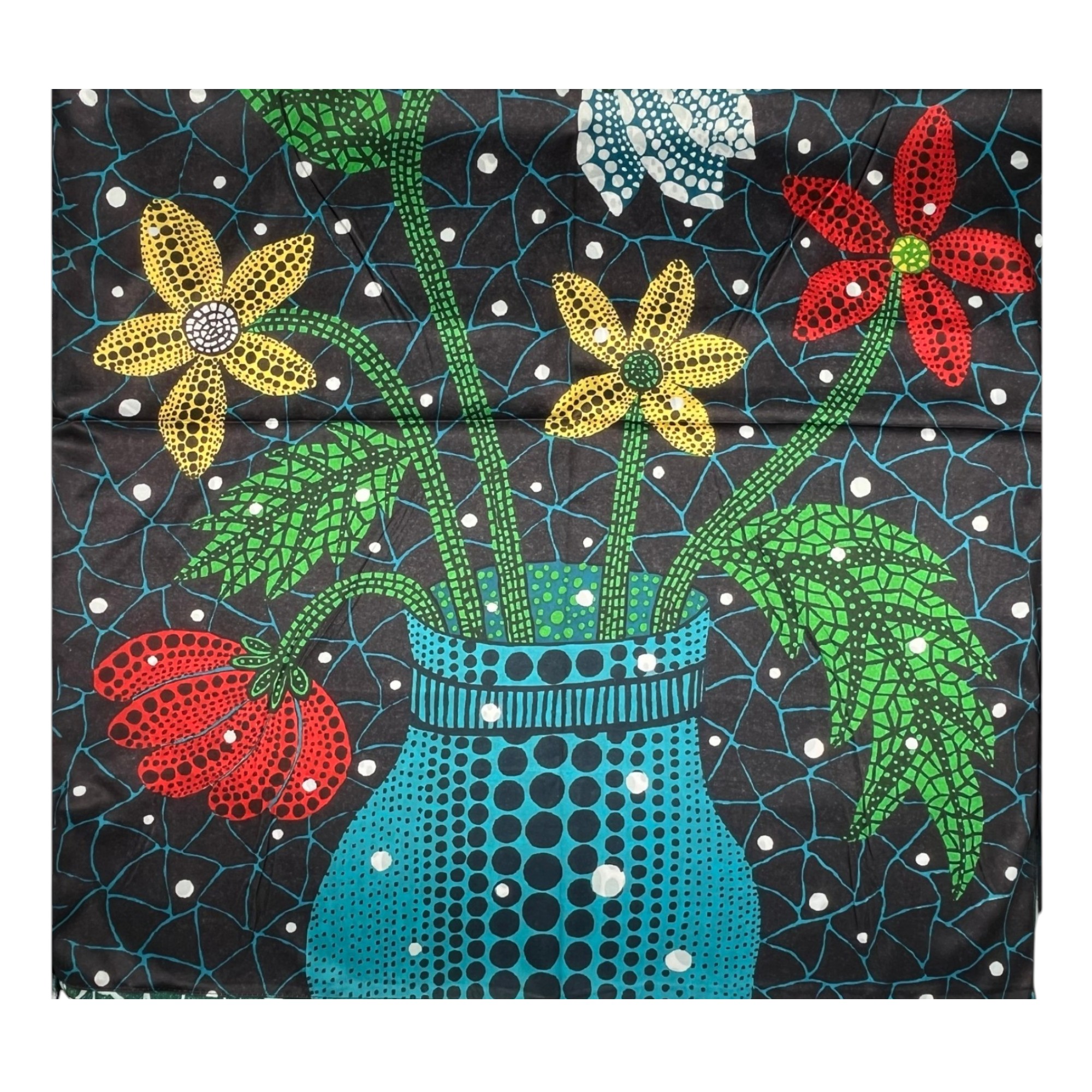 Eșarfă Artistică Floral Mosaic & Emerald Garden 8103-12 – Reversibilă (2 Fețe), 50% Mătase & 50% Vâscoză, 180×68 cm, Cutie Cadou Inclusă - imagine 3