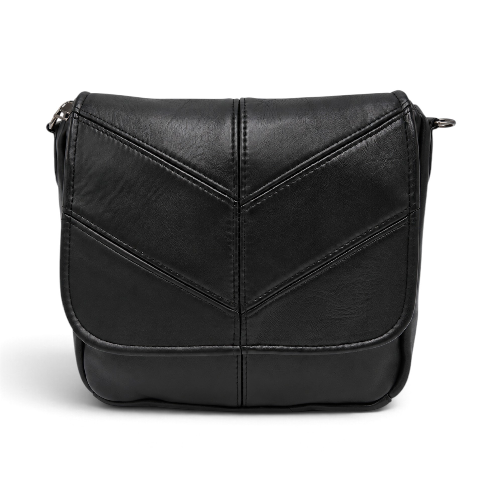 Geantă Damă Lucia R45-LargeN1, Piele Naturală, Crossbody cu Curea Detașabilă, Negru - imagine 2