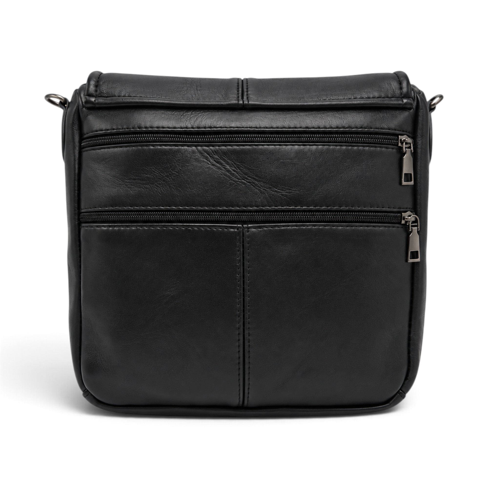 Geantă Damă Lucia R45-LargeN1, Piele Naturală, Crossbody cu Curea Detașabilă, Negru - imagine 3