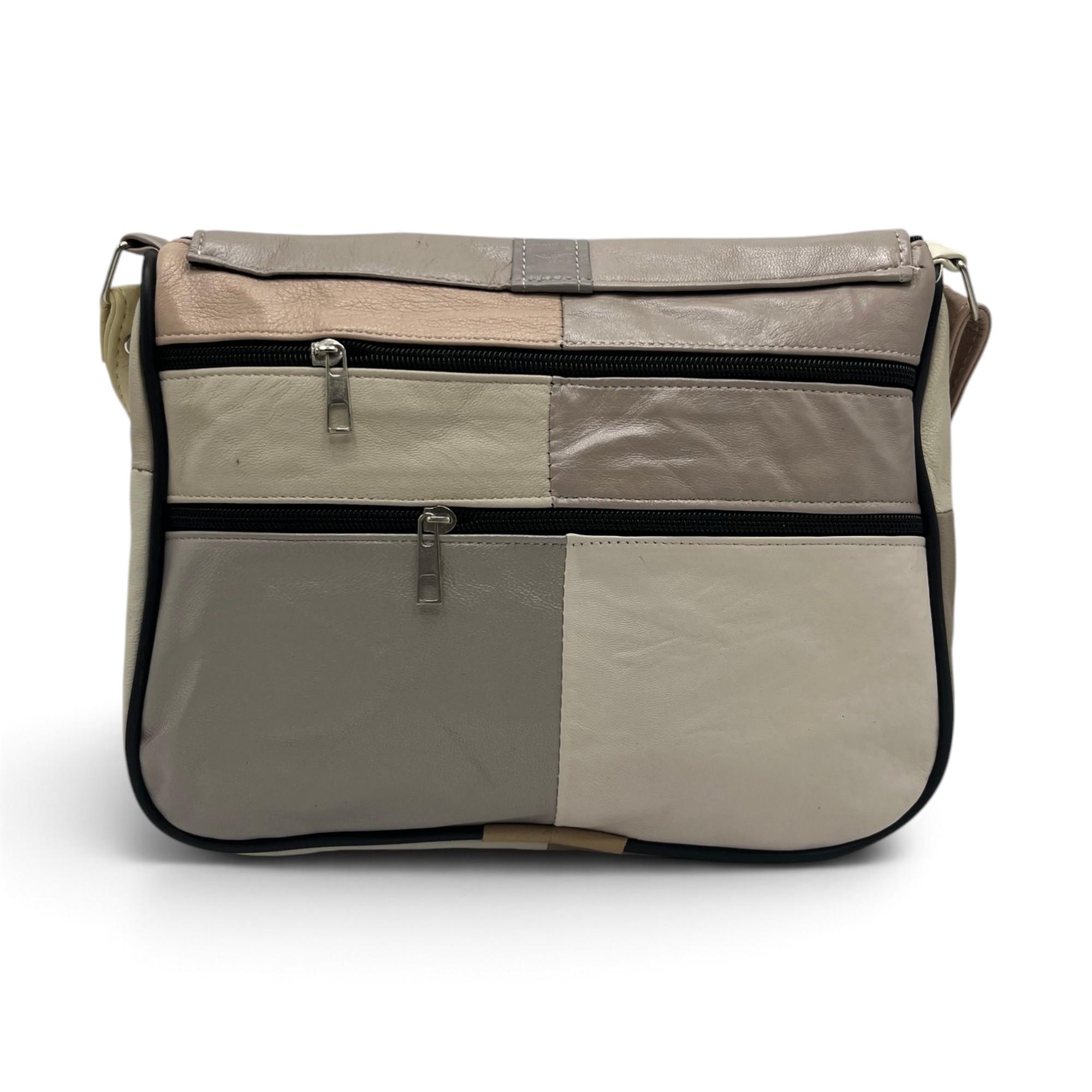 Geantă Damă Unicat Lucia R45-516, Piele Naturală, Multicolor – Design Patchwork Elegant, Crossbody - imagine 3