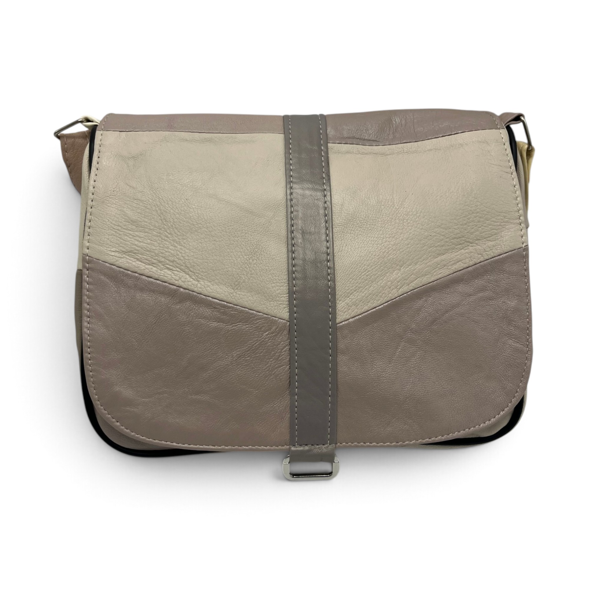 Geantă Damă Unicat Lucia R45-516, Piele Naturală, Multicolor – Design Patchwork Elegant, Crossbody - imagine 2