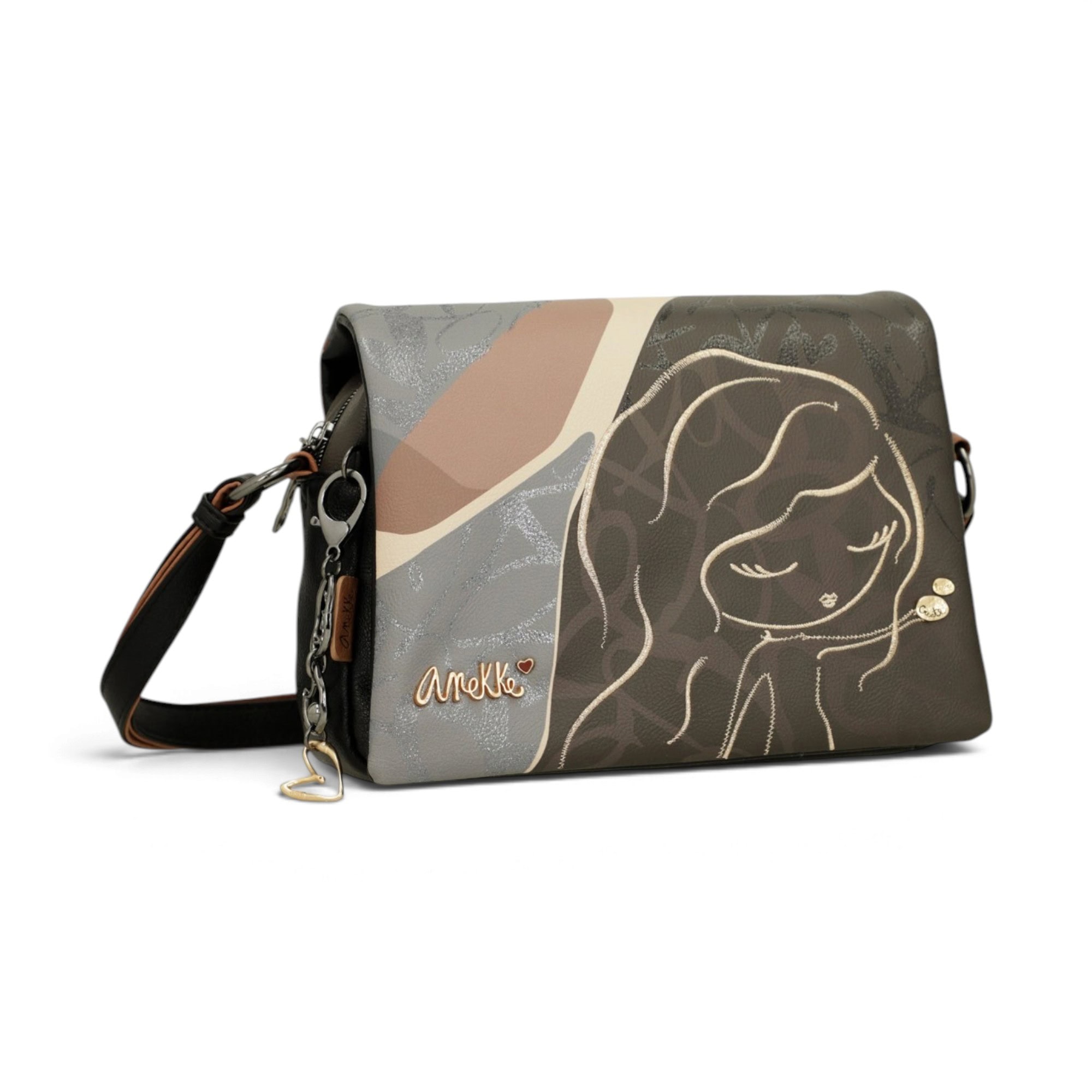 Geantă damă Anekke Dreamverse Heartbeat 39783-469 – crossbody cu clapă, multicolor, 24 × 18 × 8 cm - imagine 1