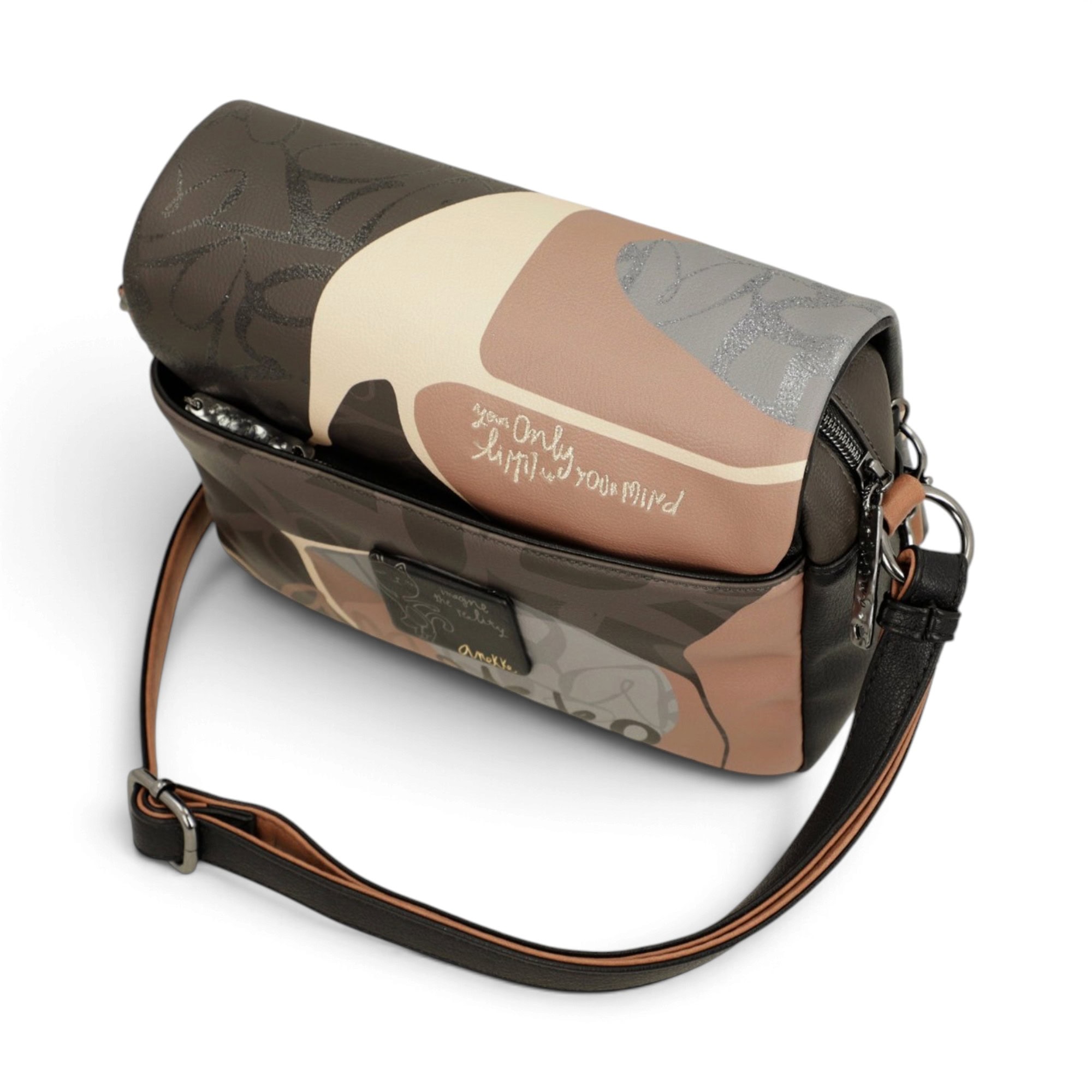 Geantă damă Anekke Dreamverse Heartbeat 39783-469 – crossbody cu clapă, multicolor, 24 × 18 × 8 cm - imagine 5