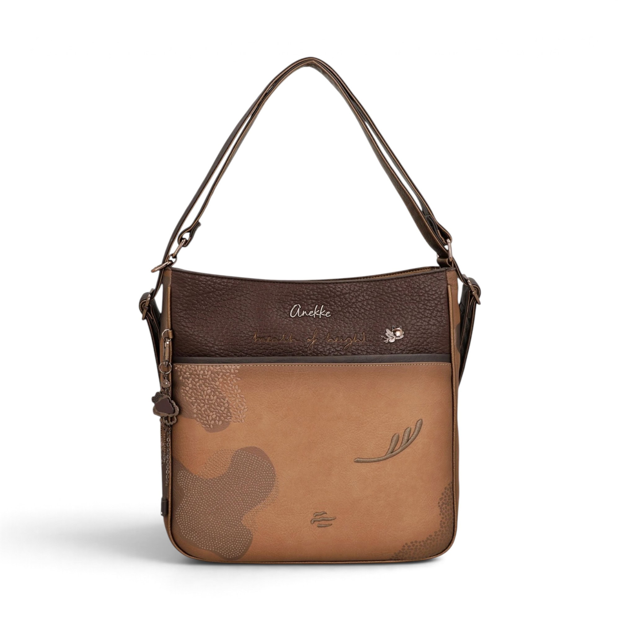 Geantă damă Anekke Voyage 43825-072 – convertibilă în rucsac, maro caramel, 32 × 31 × 11 cm Geantă damă Anekke Voyage 43825-072 – față