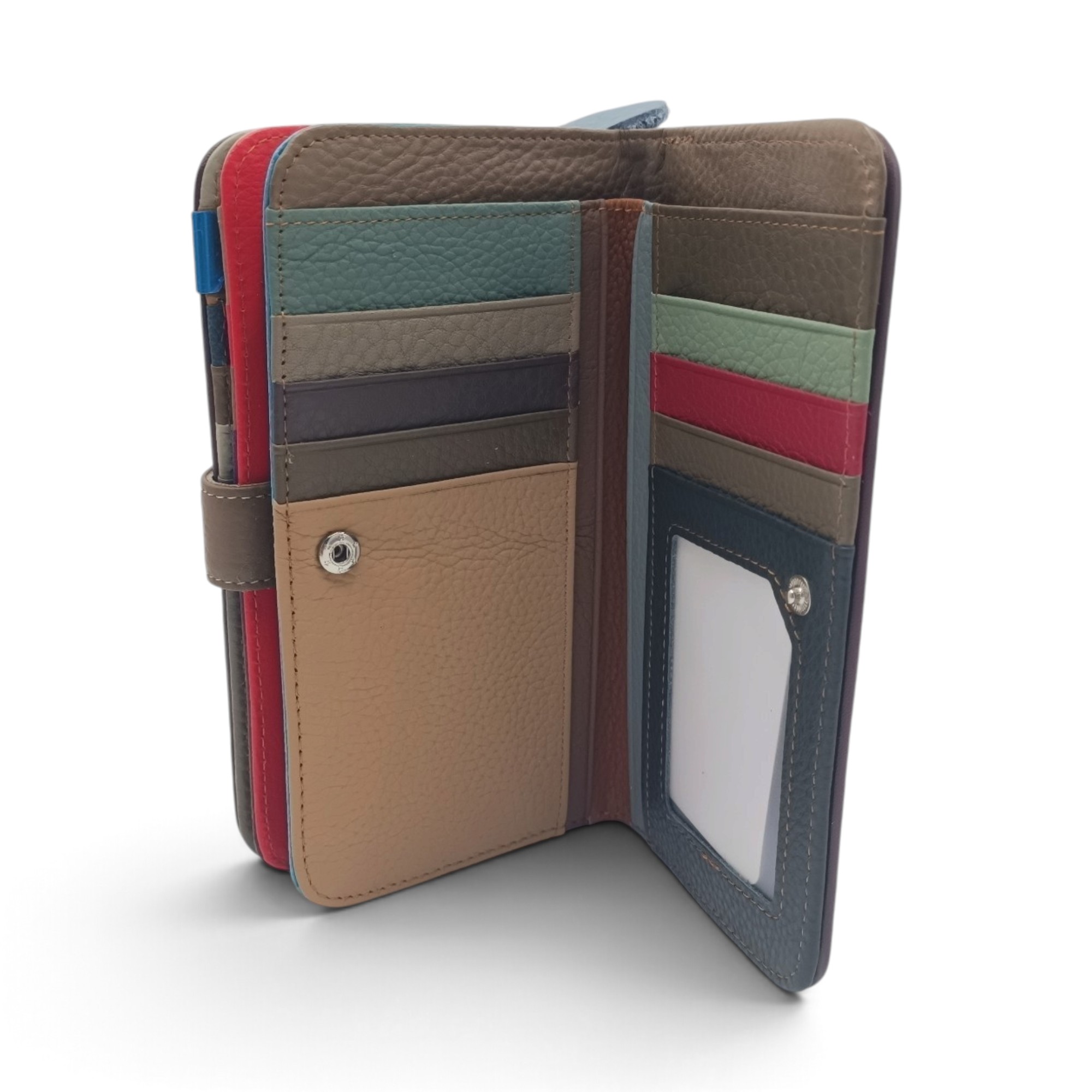 Portofel Damă din Piele Naturală Ivy 17303 Multicolor - imagine 5