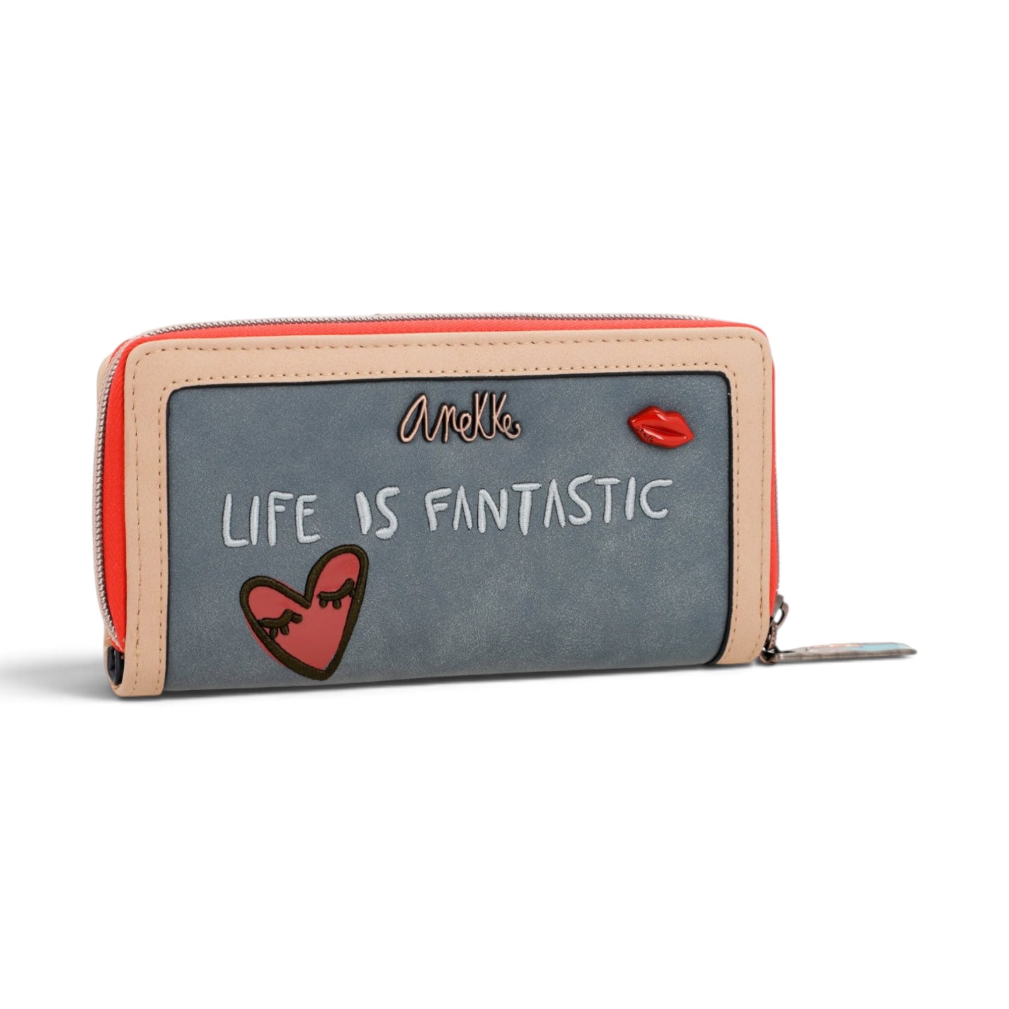 Portofel damă Anekke Fun & Music Fancy 34819-911 – mare, albastru, 18 × 10 × 3 cm Portofel damă Anekke Fun & Music Fancy 34819-911 – față