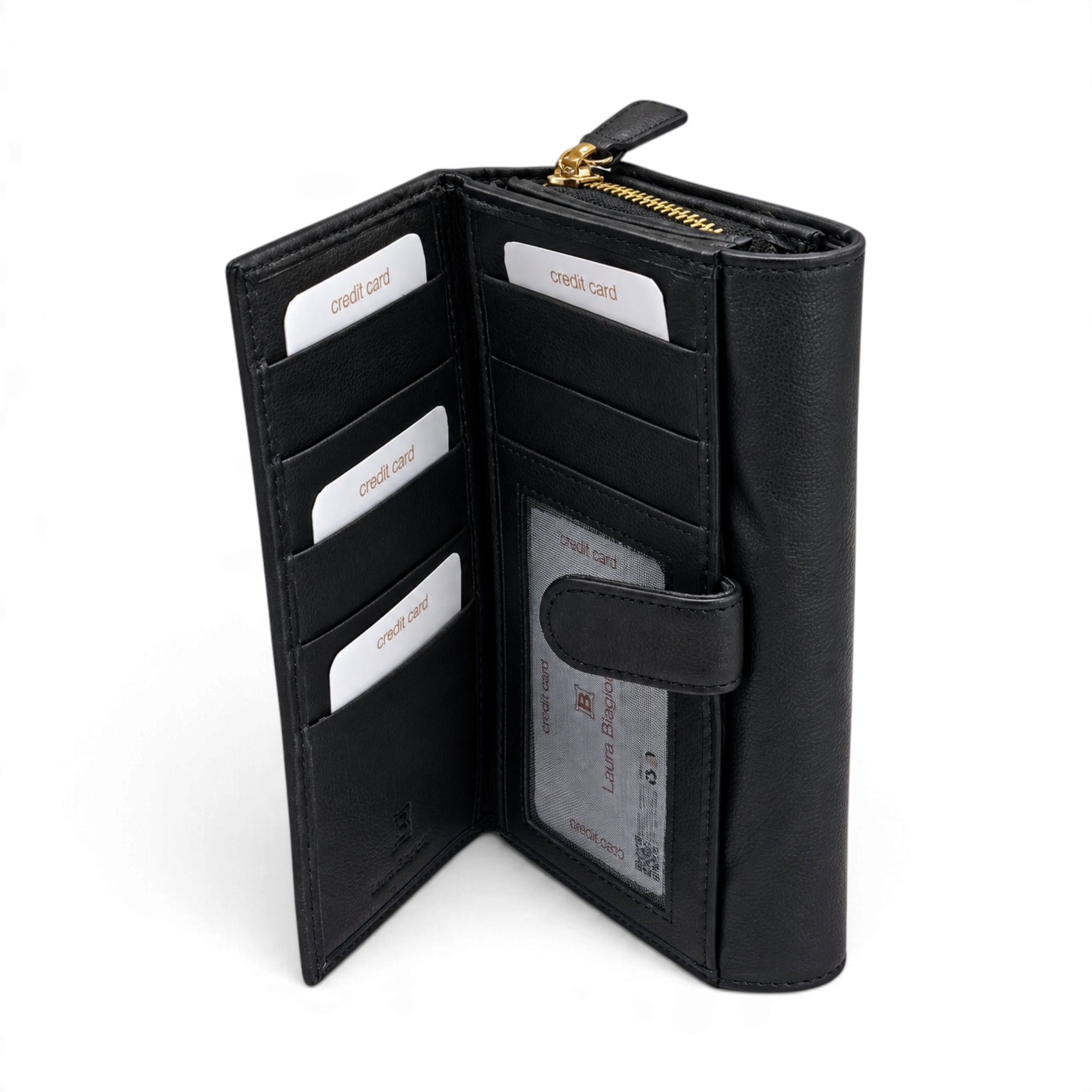 Portofel damă Laura Biagiotti LB-7776-30 Black – Piele naturală, protecție RFID, negru Portofel damă Laura Biagiotti LB-7776-30 Black – Piele naturală, protecție RFID, negru - imagine 6