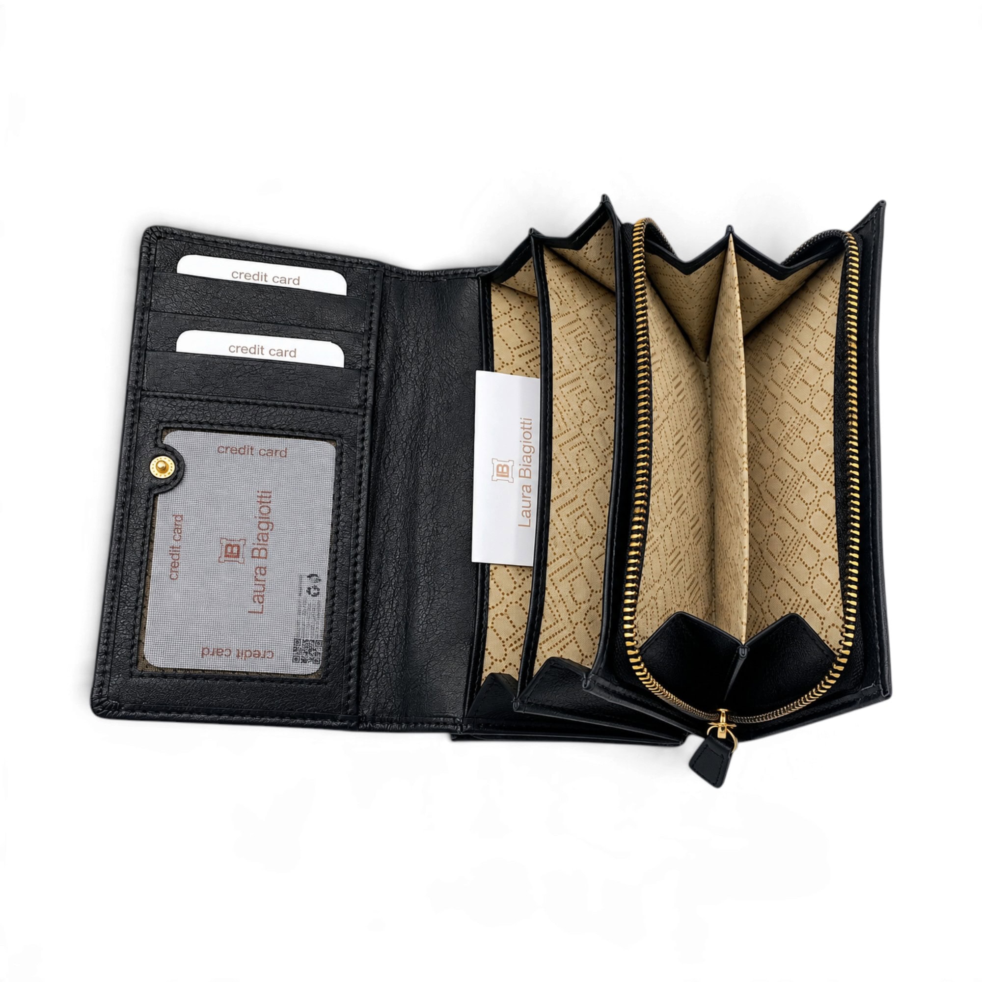 Portofel damă Laura Biagiotti LB-7776-30 Black – Piele naturală, protecție RFID, negru Portofel damă Laura Biagiotti LB-7776-30 Black – Piele naturală, protecție RFID, negru - imagine 4