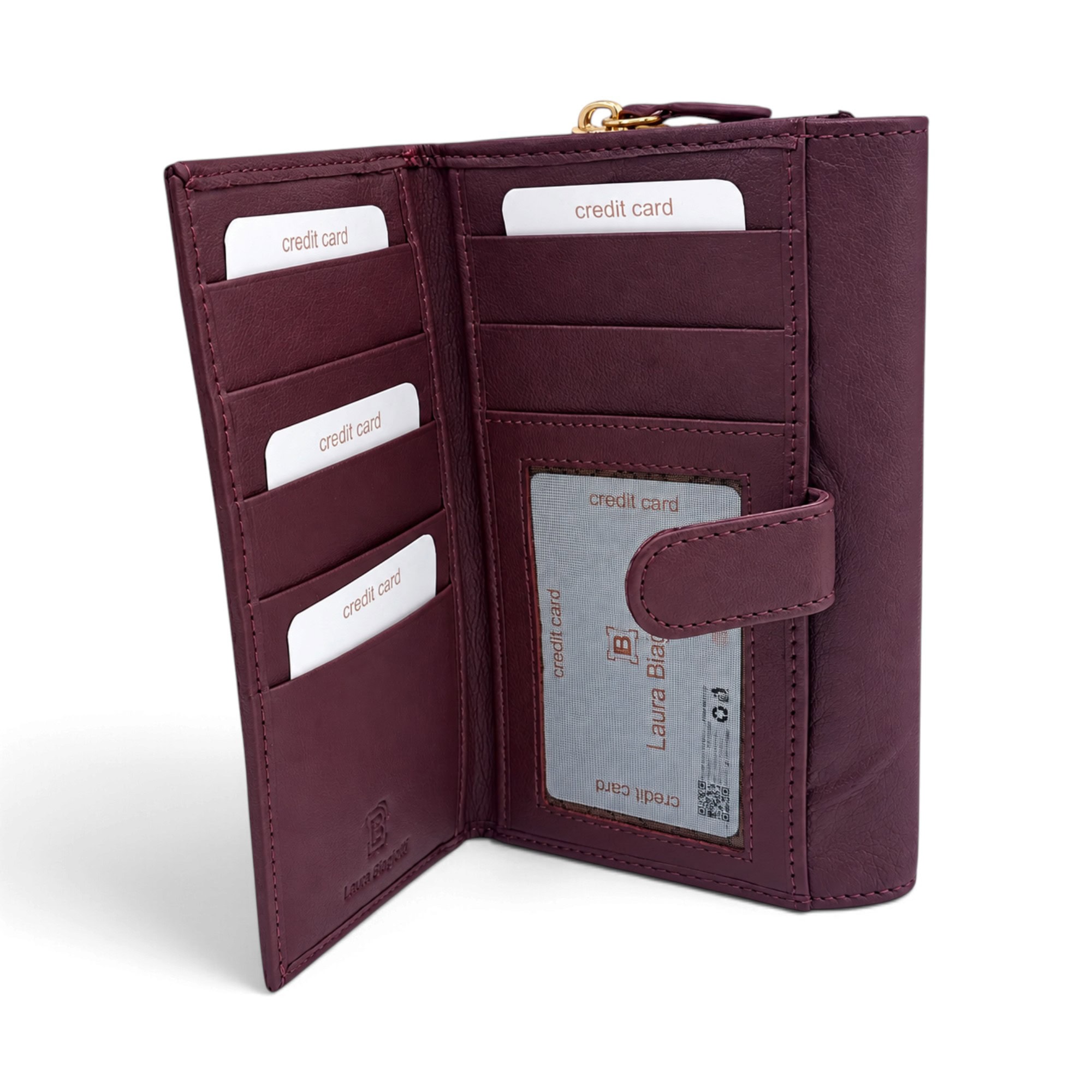 Portofel damă Laura Biagiotti LB-7776-30 Bordeaux, piele naturală, protecție RFID, 17,5 × 12 × 3 cm Portofel damă Laura Biagiotti LB-7776-30 Bordeaux, piele naturală, protecție RFID, 17,5 × 12 × 3 cm - imagine 5