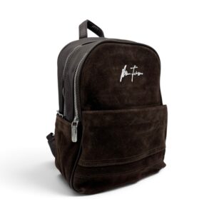 Rucsac Damă Velina Fabbiano VF25S-557 Coffee din Piele Naturală și Piele Întoarsă, 32 × 28 × 12 cm