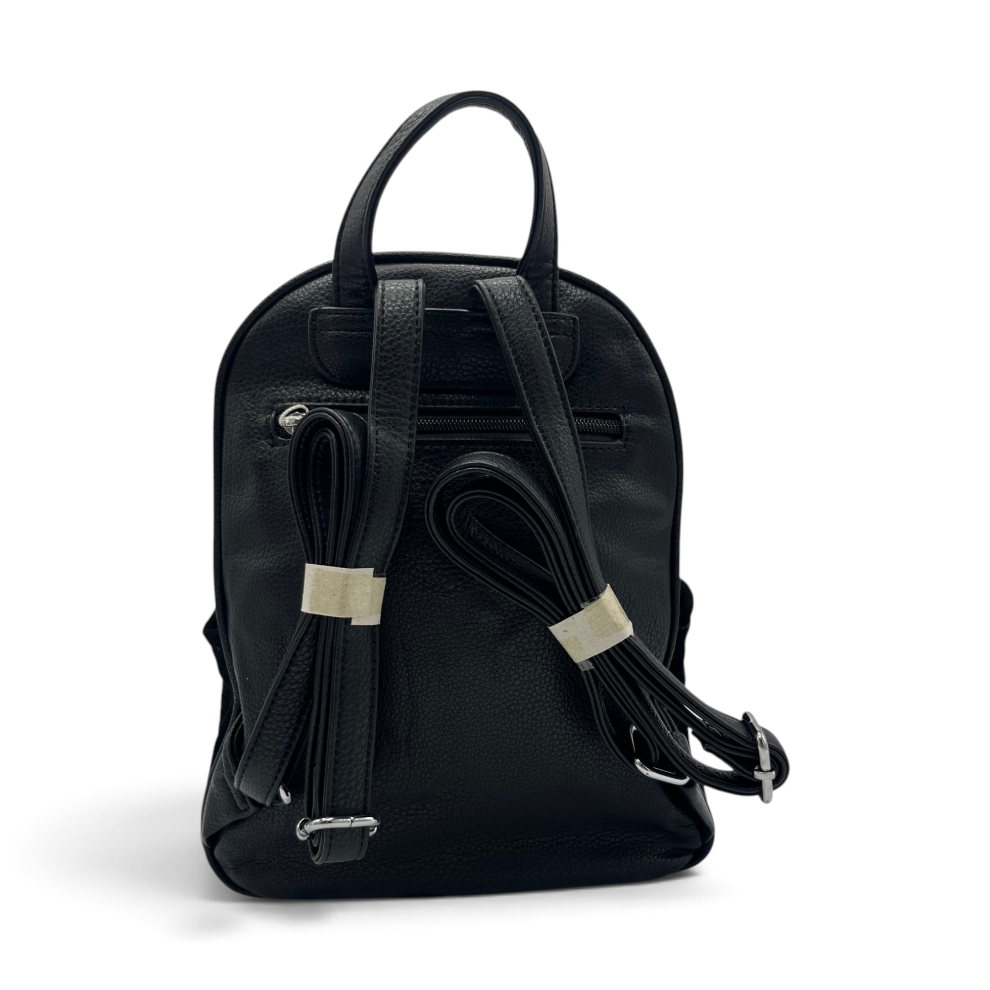 Rucsac Damă Velina Fabbiano VF25S-557 Negru din Piele Naturală și Piele Întoarsă, 32 × 28 × 12 cm - imagine 3