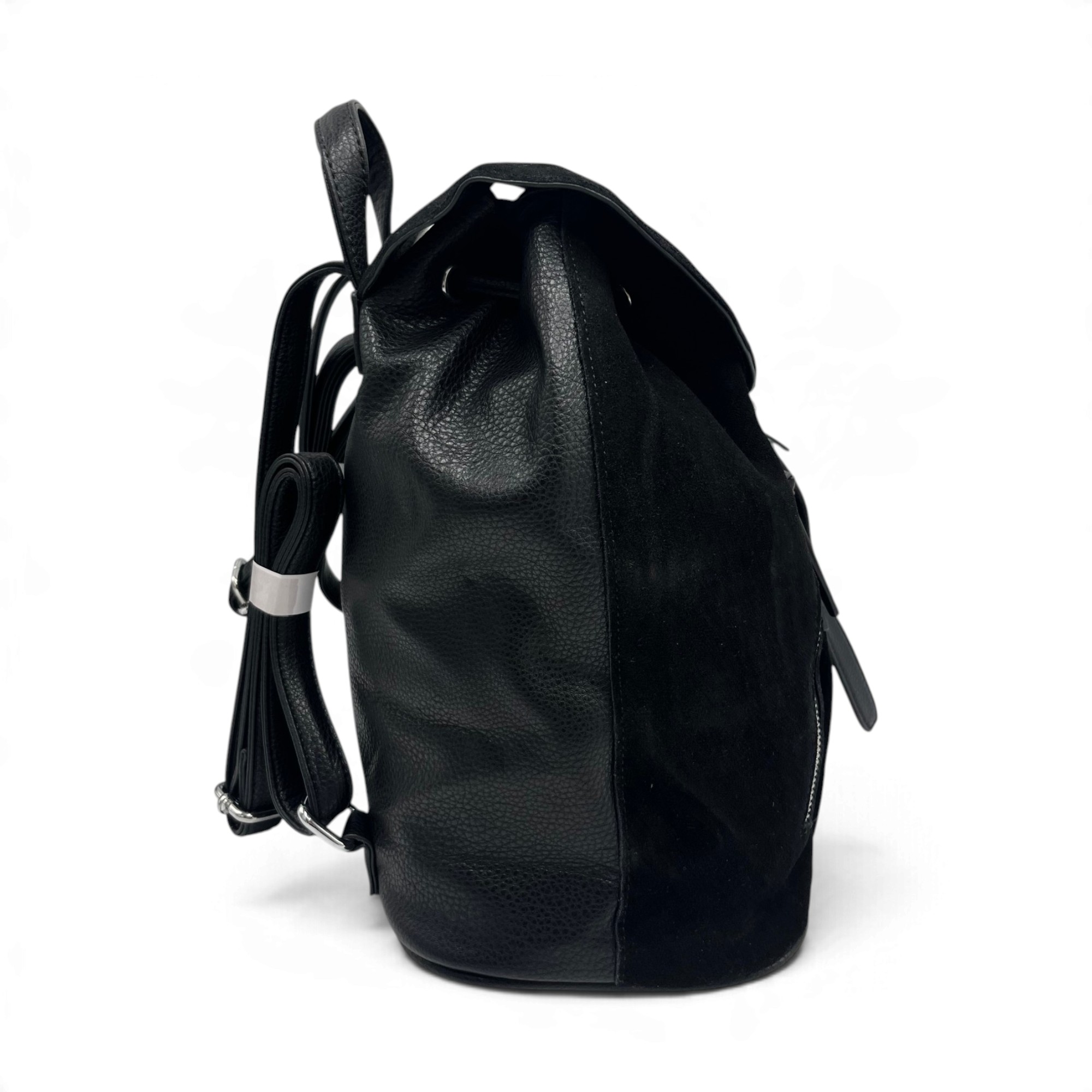Rucsac Damă Velina Fabbiano VF25S-560 Negru – Piele Naturală Întoarsă și PU, 38 × 34 × 16 cm Rucsac Damă Velina Fabbiano VF25S-560 Negru – Piele Naturală Întoarsă și PU, 38 × 34 × 16 cm - imagine 6