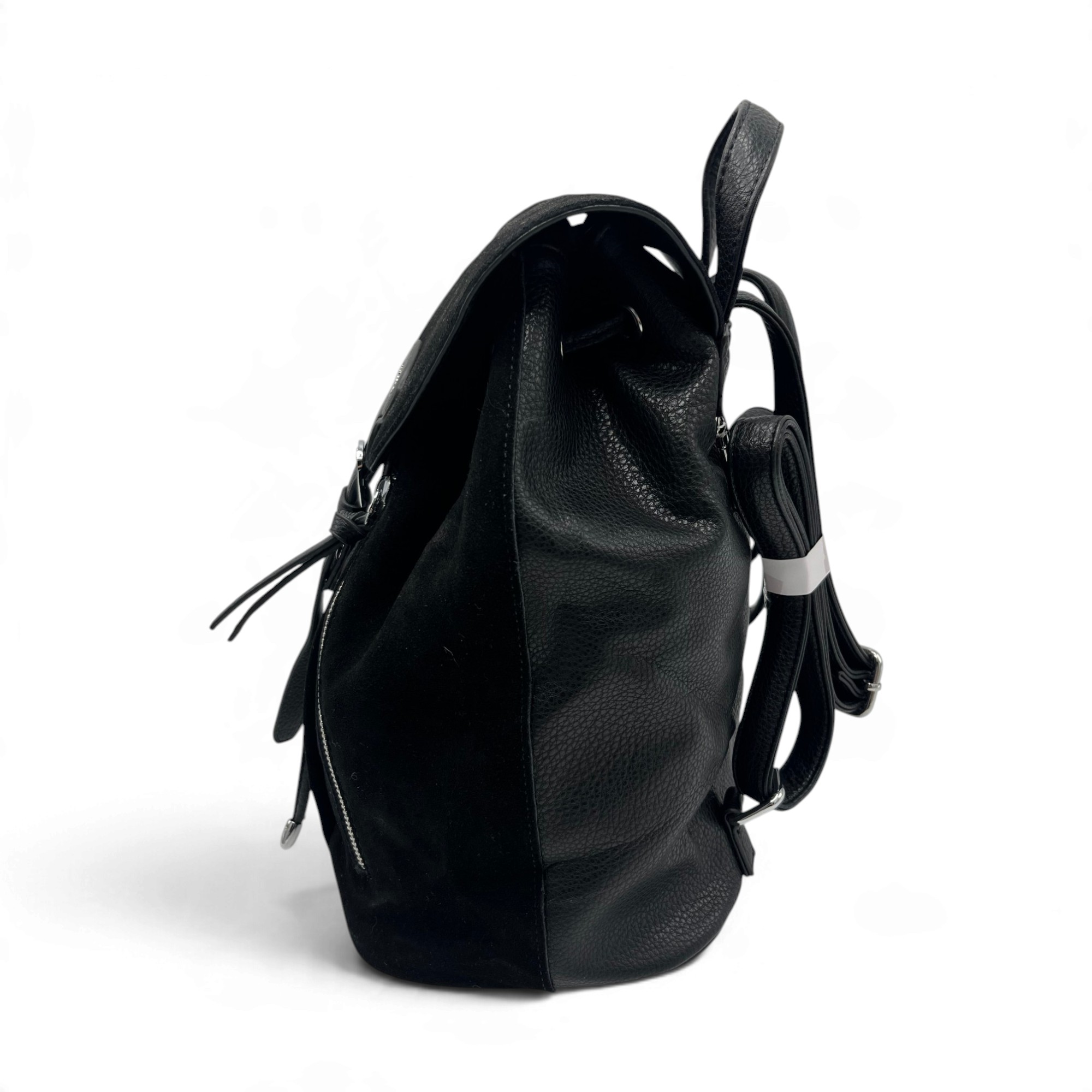 Rucsac Damă Velina Fabbiano VF25S-560 Negru – Piele Naturală Întoarsă și PU, 38 × 34 × 16 cm Rucsac Damă Velina Fabbiano VF25S-560 Negru – Piele Naturală Întoarsă și PU, 38 × 34 × 16 cm - imagine 7