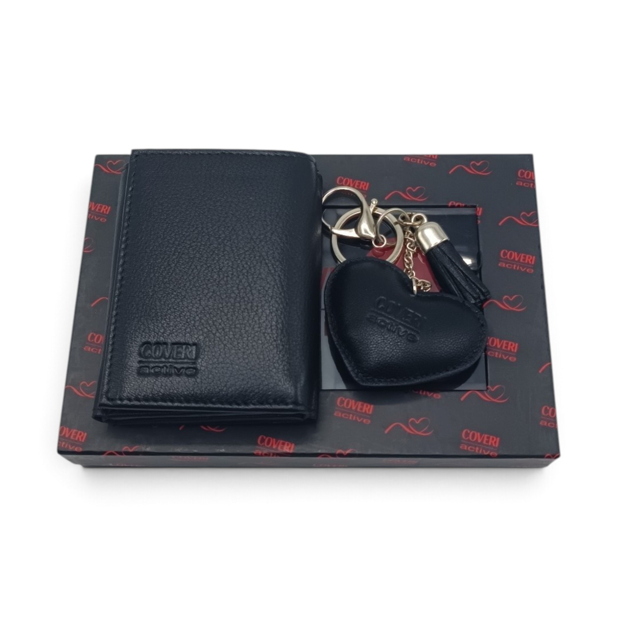 Set Portofel cu Breloc Coveri Active C-1022 Black – Eleganță și rafinament în fiecare detaliu - Image 1