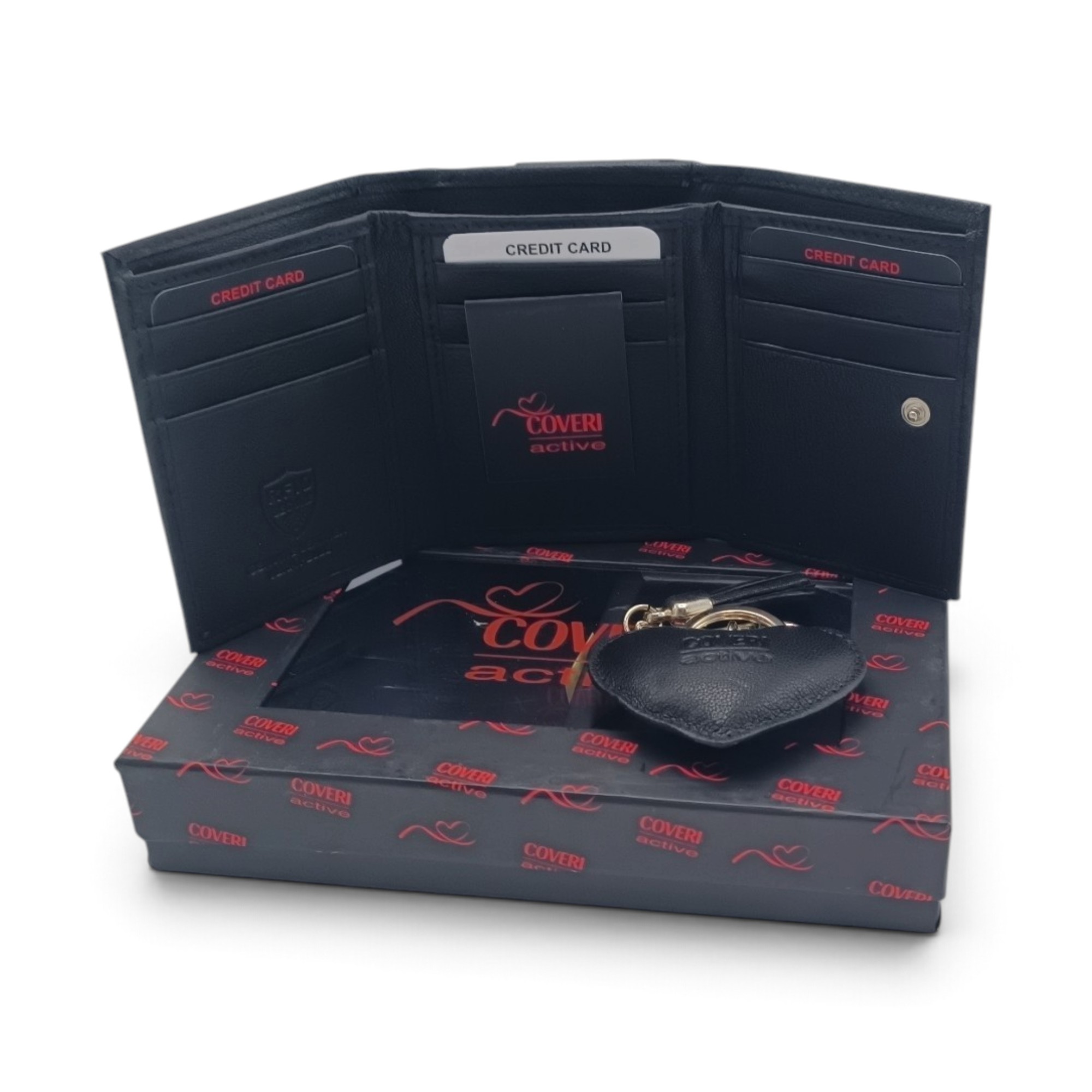 Set Portofel cu Breloc Coveri Active C-1022 Black – Eleganță și rafinament în fiecare detaliu - Image 7