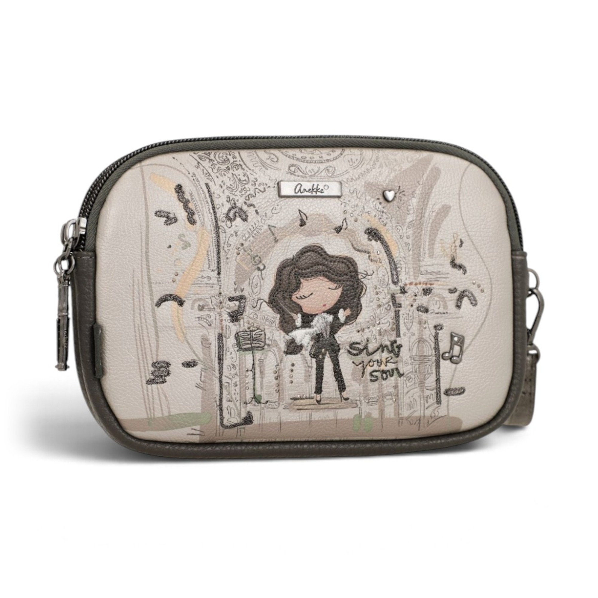 Borsetă și trusă cosmetică damă Anekke Orchestra 43807-378 – 2 compartimente cu fermoar, 19 × 12 × 4 cm Borsetă și trusă cosmetică damă Anekke Orchestra 43807-378 – 2 compartimente cu fermoar, 19 × 12 × 4 cm – imaginea 1