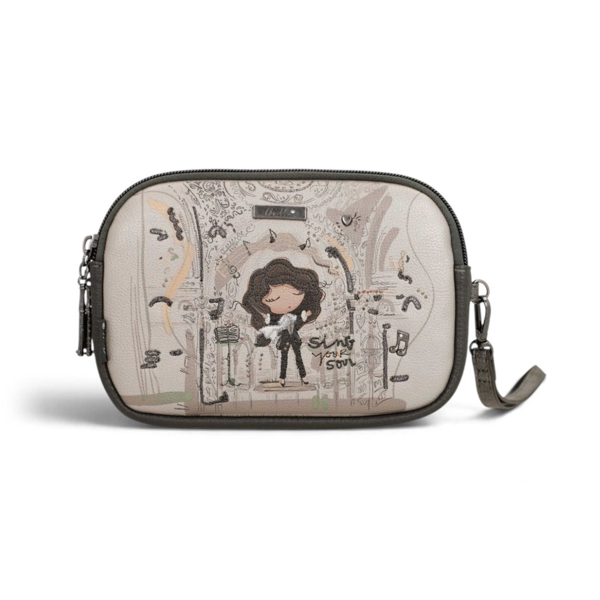 Borsetă și trusă cosmetică damă Anekke Orchestra 43807-378 – 2 compartimente cu fermoar, 19 × 12 × 4 cm Borsetă și trusă cosmetică damă Anekke Orchestra 43807-378 – 2 compartimente cu fermoar, 19 × 12 × 4 cm – imaginea 2