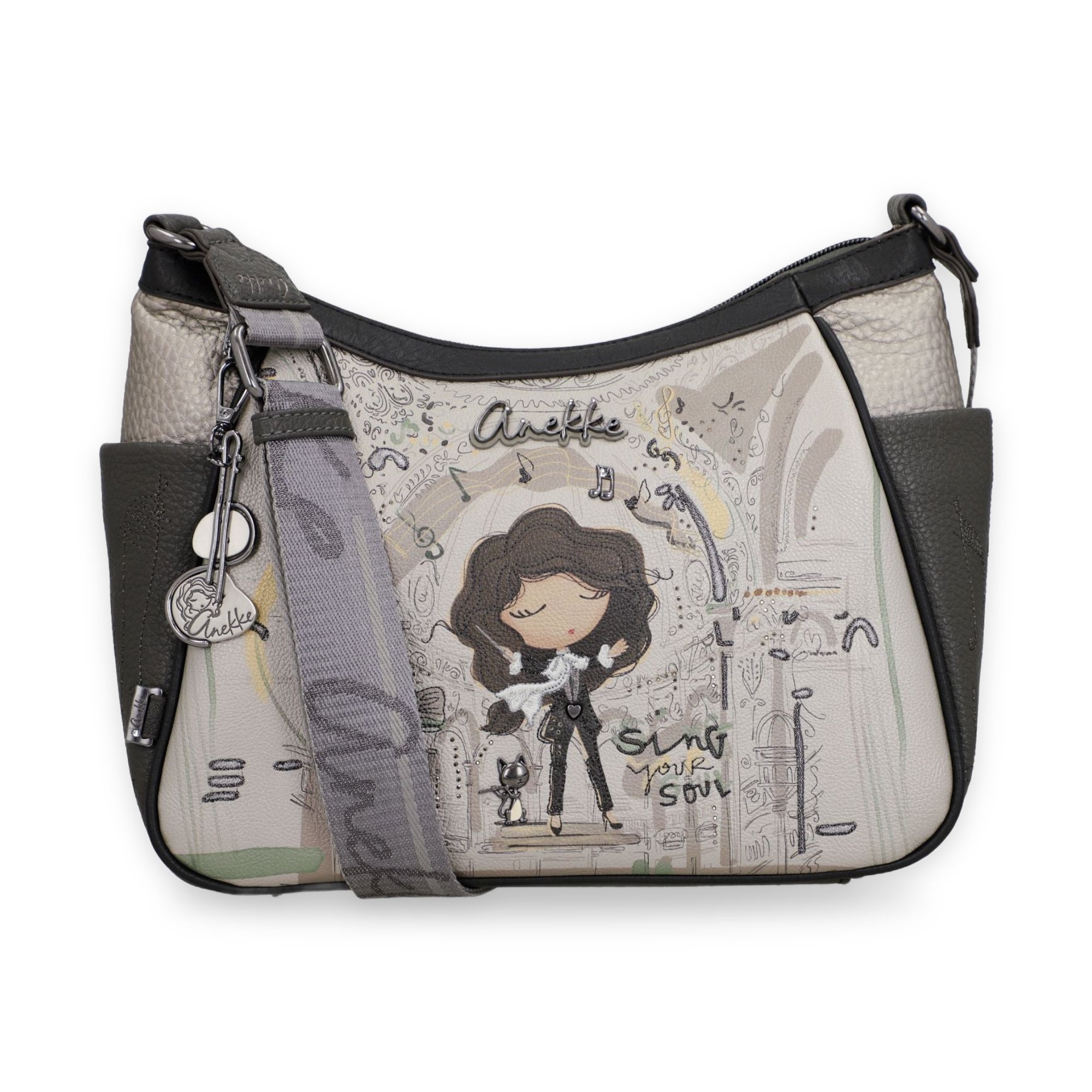 Geantă crossbody damă Anekke Orchestra 43803-002 – dimensiune mare, buzunare laterale, 32 × 23 × 11 cm Geantă crossbody damă Anekke Orchestra 43803-002 – imaginea 3