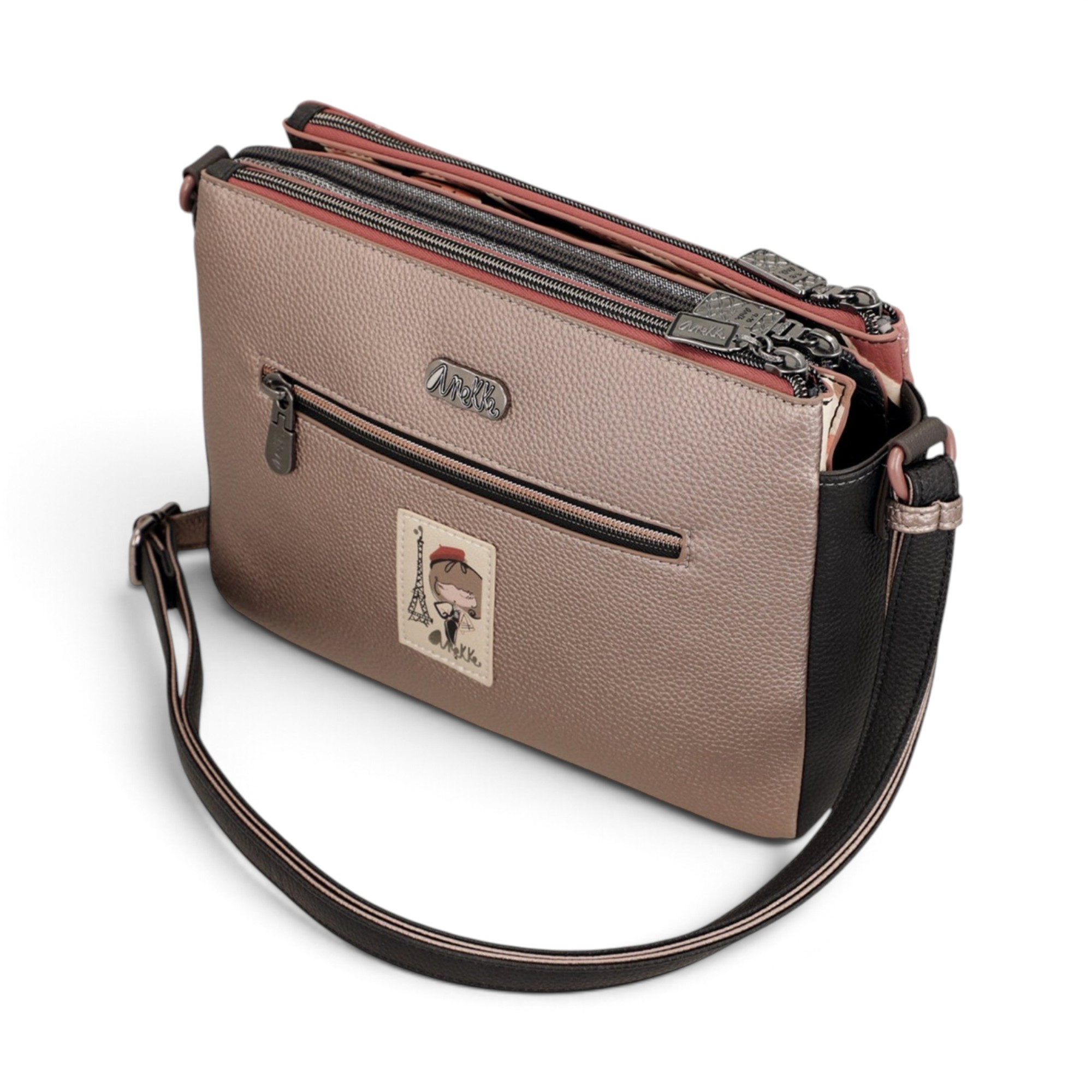 Geantă crossbody damă Anekke Parisian 41813-184 – roz, 3 compartimente, 27 × 20 × 10 cm Geantă crossbody damă Anekke Parisian 41813-184 – roz, 3 compartimente, 27 × 20 × 10 cm – imaginea 6