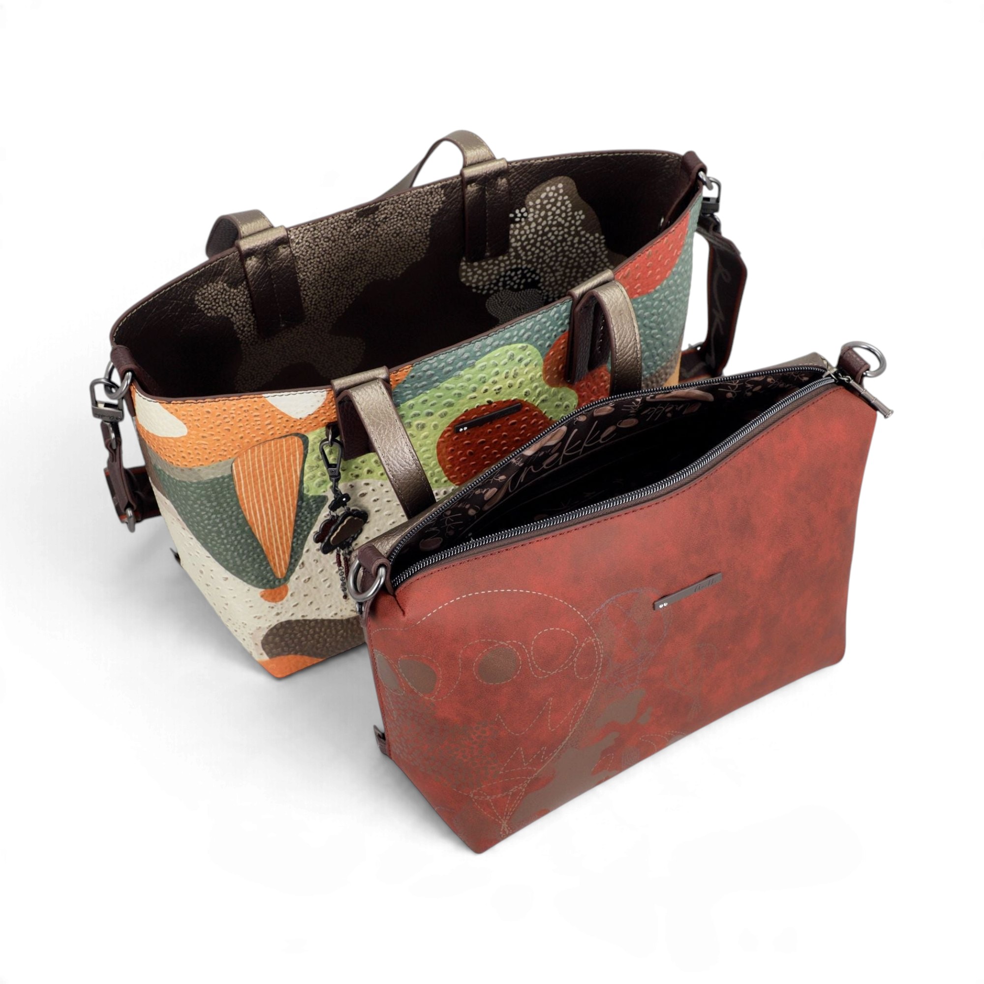 Geantă damă Anekke Odyssey 43832-405 – tote reversibil 2 în 1, cu geantă interioară detașabilă, 42 × 27 × 15 cm – imaginea 10
