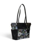 Geantă damă Laura Vita AMEP 07 Noir – imprimeu floral, geantă de mână și umăr, 33 × 25 × 11 cm