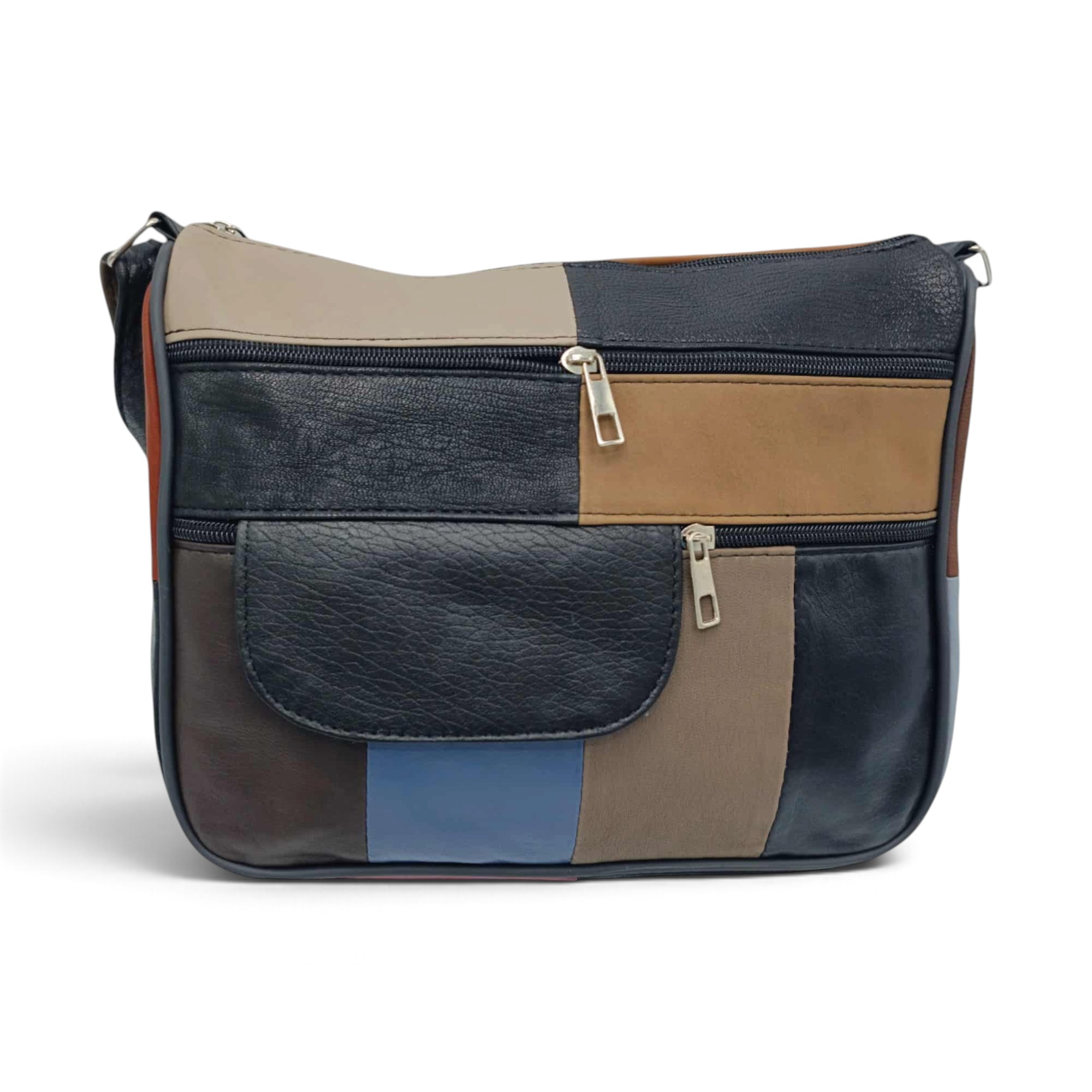 Geantă damă piele naturală Lucia R45-JM22, patchwork bleumarin Geantă damă piele naturală Lucia R45-JM22, patchwork bleumarin – imaginea 2