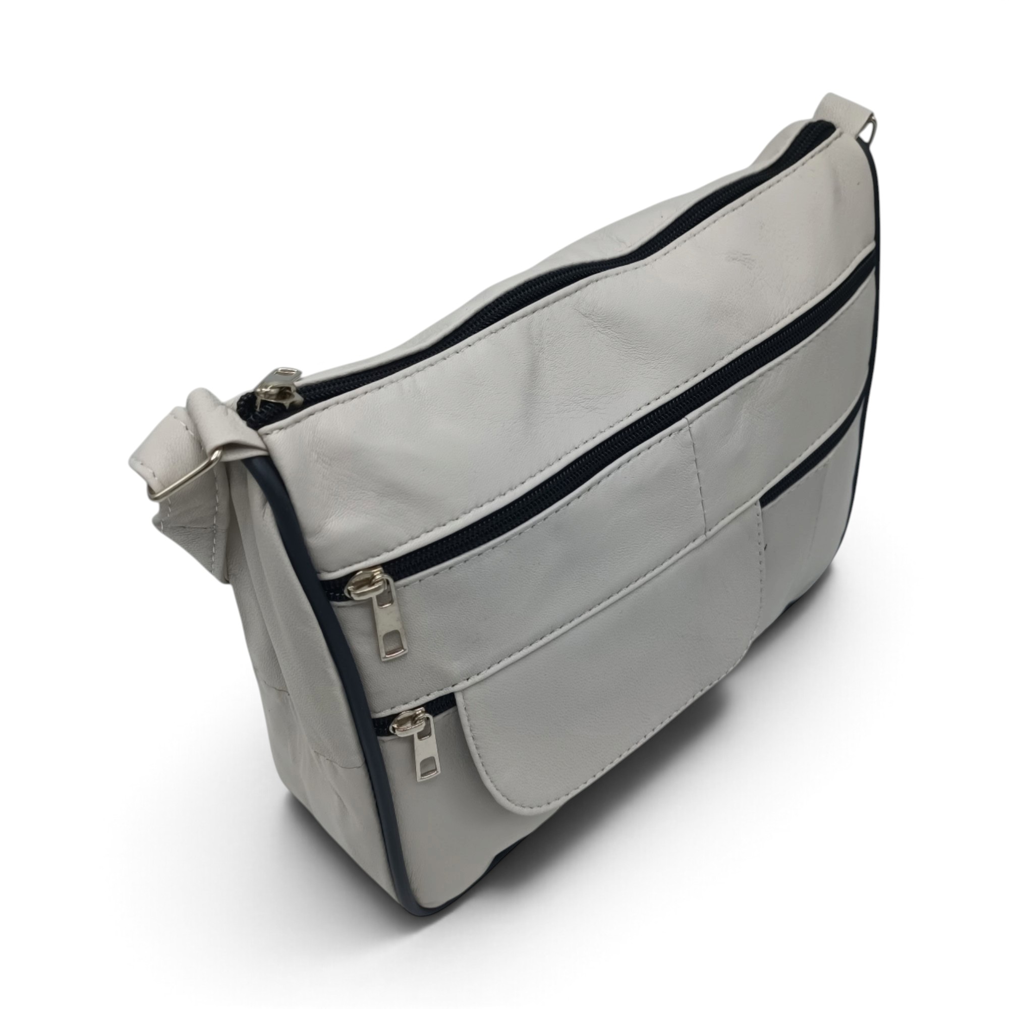 Geantă damă piele naturală Lucia R45-JM30, gri perlat Geantă damă piele naturală Lucia R45-JM30, gri perlat – imaginea 1