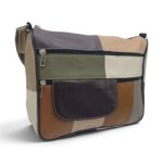 Geantă damă piele naturală Lucia R45-JM36, patchwork verde oliv – imaginea 2