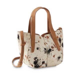 Geantă damă Vanessa Wu Mini Altai Imprimeu Vacă – piele naturală cu păr, geantă de mână și umăr, 29 × 19 × 10 cm