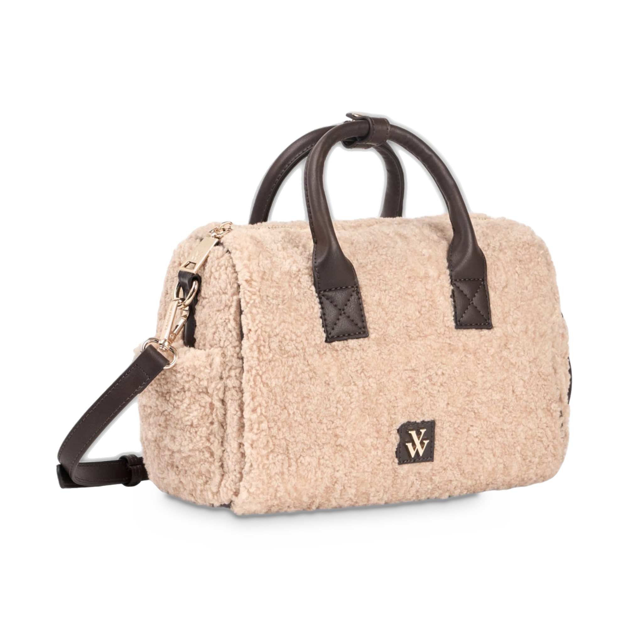 Geantă damă Vanessa Wu Mini Louie Bej – efect bouclé, geantă de mână și crossbody, 25 × 17 × 10,5 cm Geantă damă Vanessa Wu Mini Louie Bej – efect bouclé, geantă de mână și crossbody, 25 × 17 × 10,5 cm