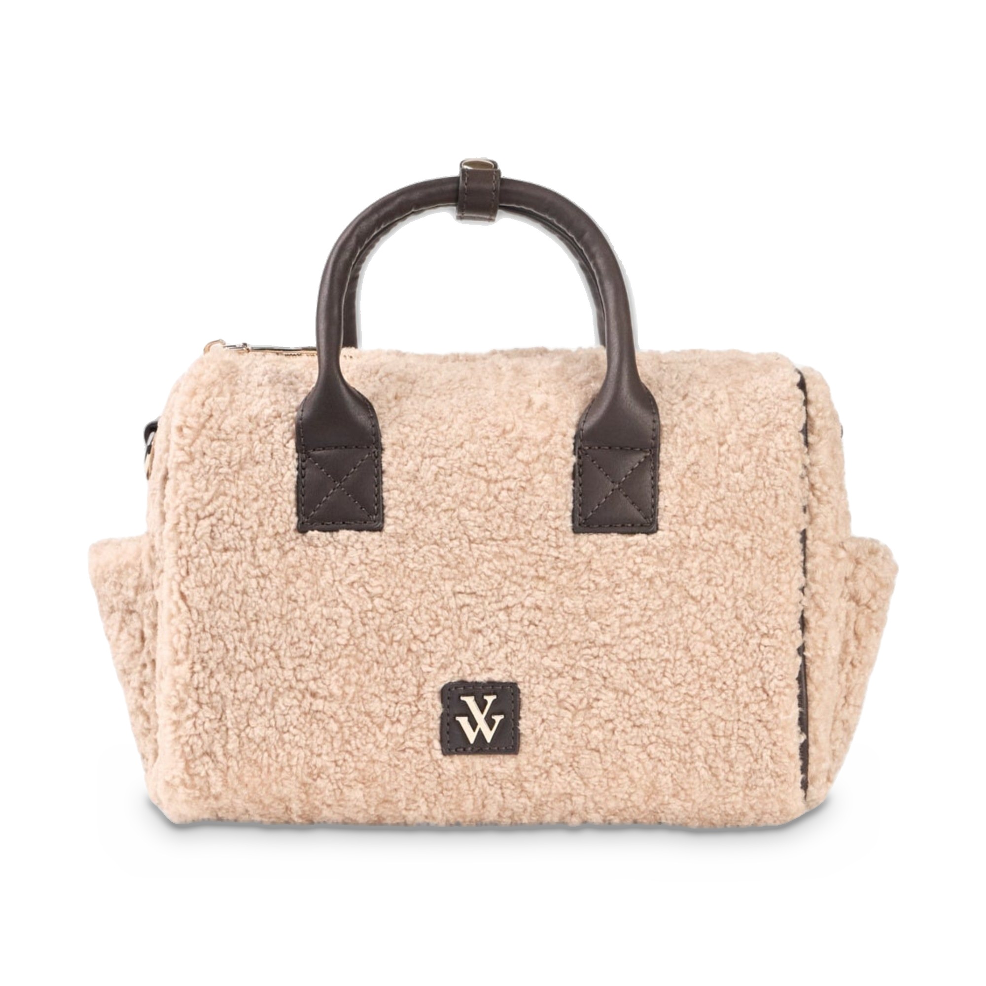 Geantă damă Vanessa Wu Mini Louie Bej – efect bouclé, geantă de mână și crossbody, 25 × 17 × 10,5 cm Geantă damă Vanessa Wu Mini Louie Bej – efect bouclé, geantă de mână și crossbody, 25 × 17 × 10,5 cm