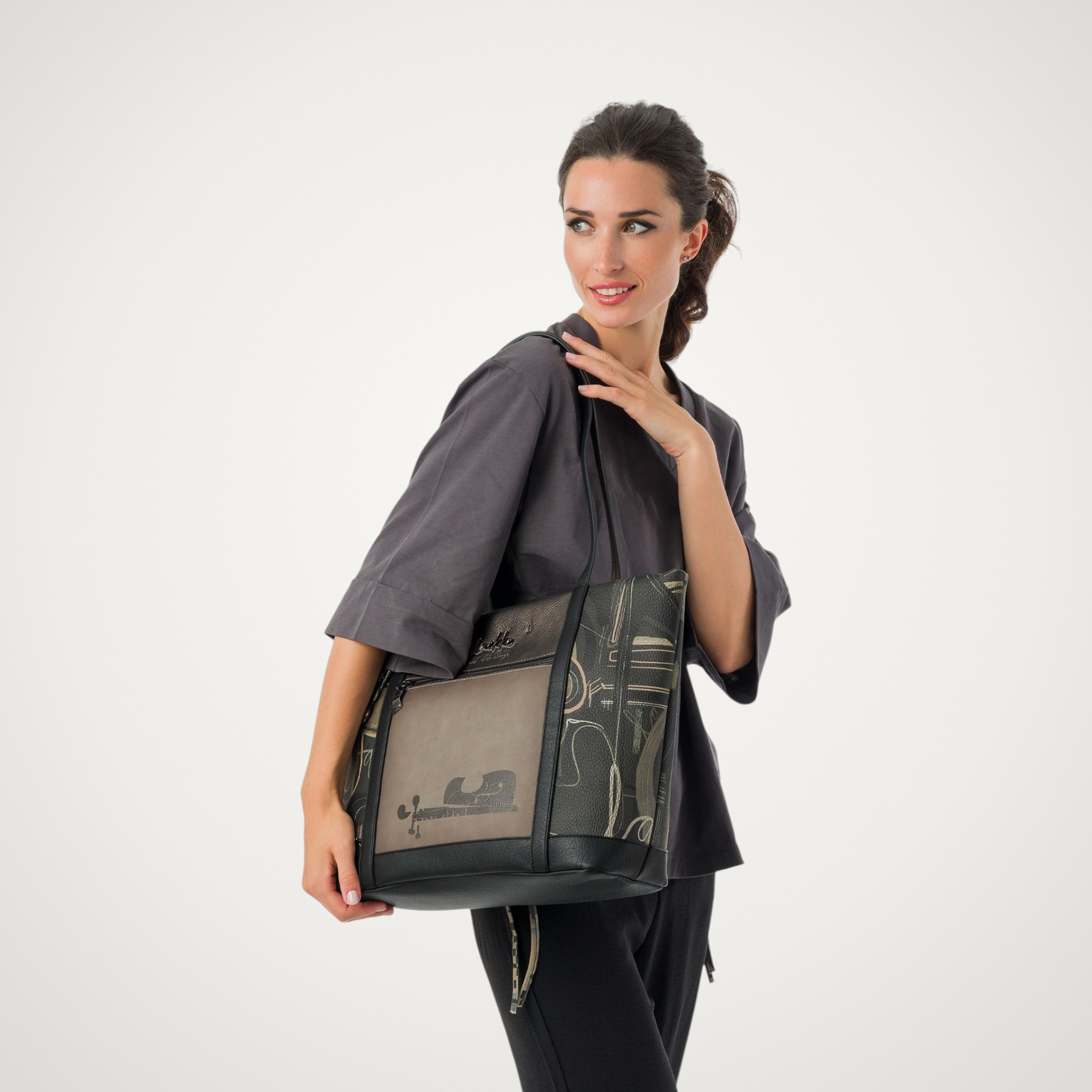 Geantă de umăr damă Anekke Melody 43812-440 – încăpătoare, tip shopper, 45 × 32 × 15 cm
