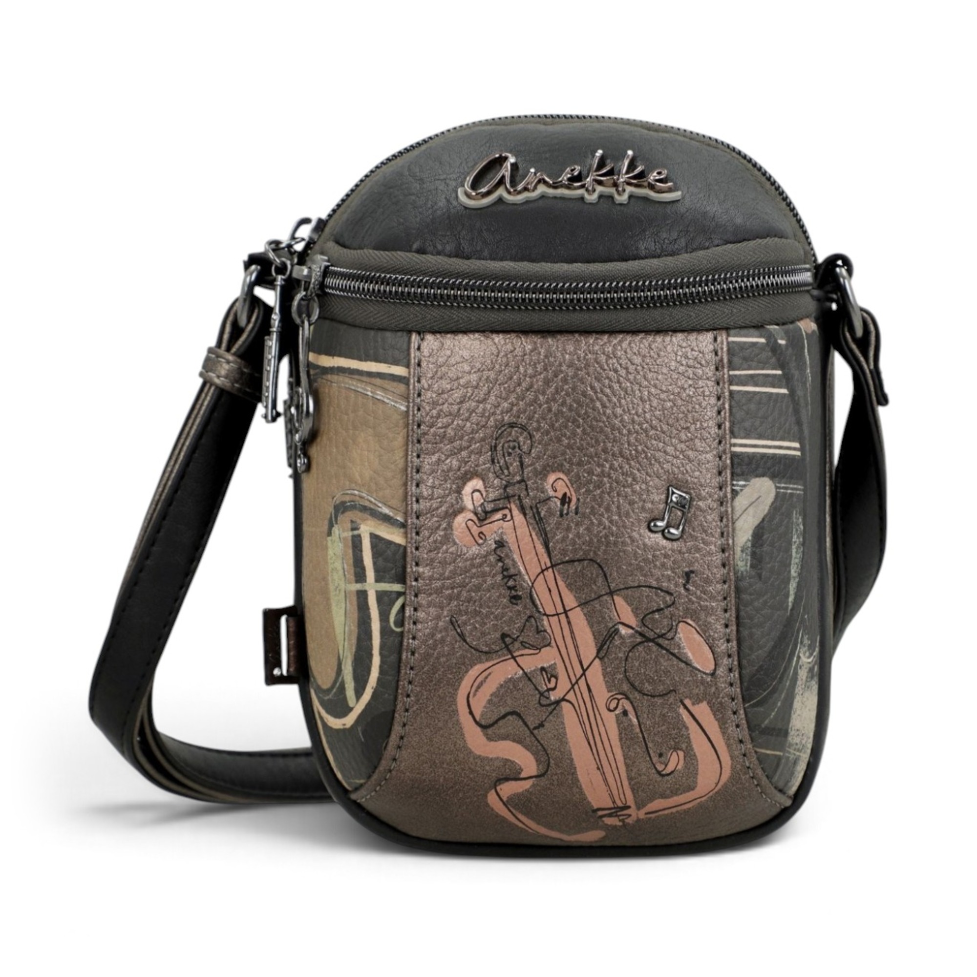 Geantă mini crossbody damă Anekke Melody 43813-903 – ovală, buzunare față și spate, 15 × 20 × 7 cm – imaginea 2