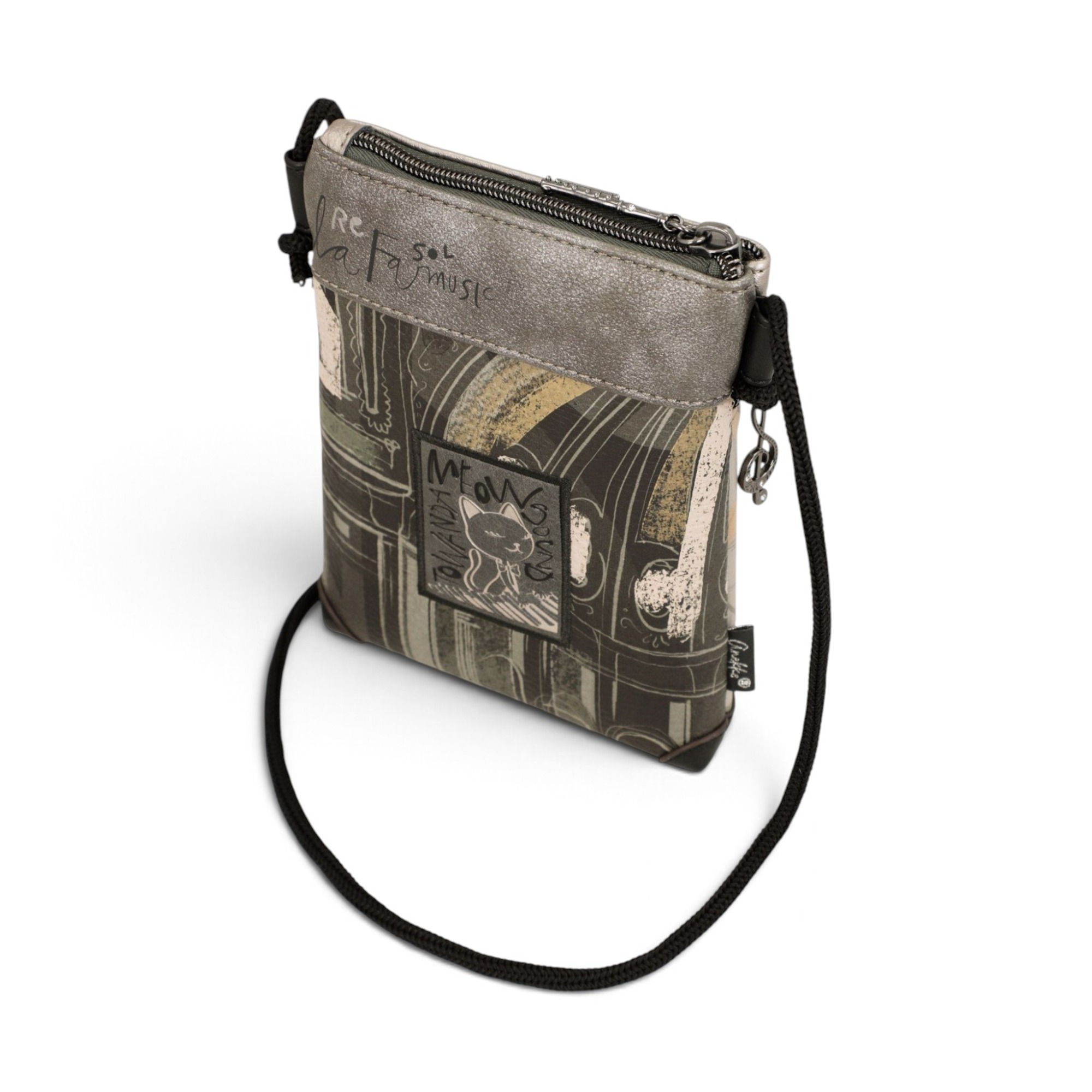 Geantă mini crossbody damă Anekke Orchestra 43803-904 – baretă reglabilă din șnur, 14 × 19 × 3 cm – imaginea 6
