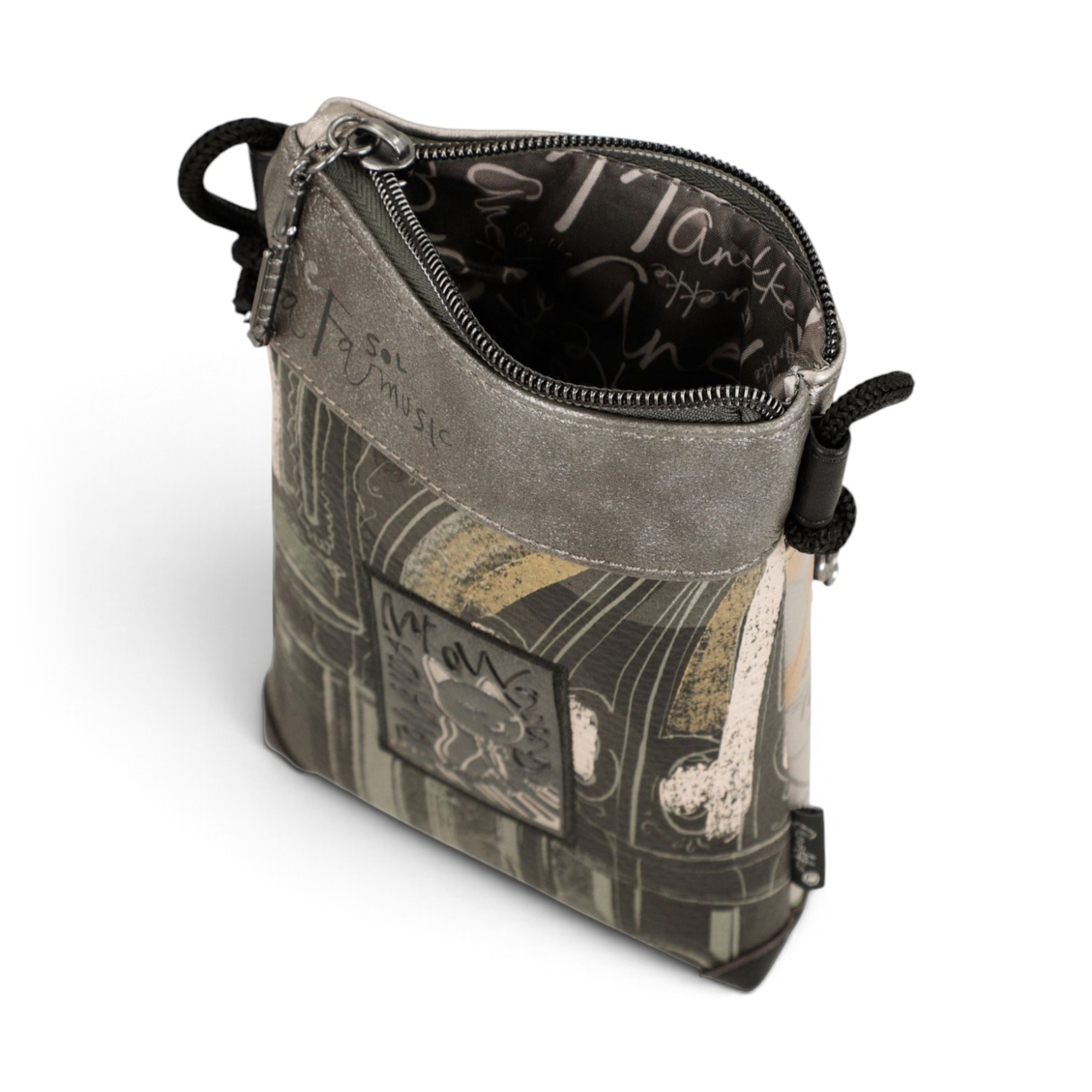 Geantă mini crossbody damă Anekke Orchestra 43803-904 – baretă reglabilă din șnur, 14 × 19 × 3 cm – imaginea 8