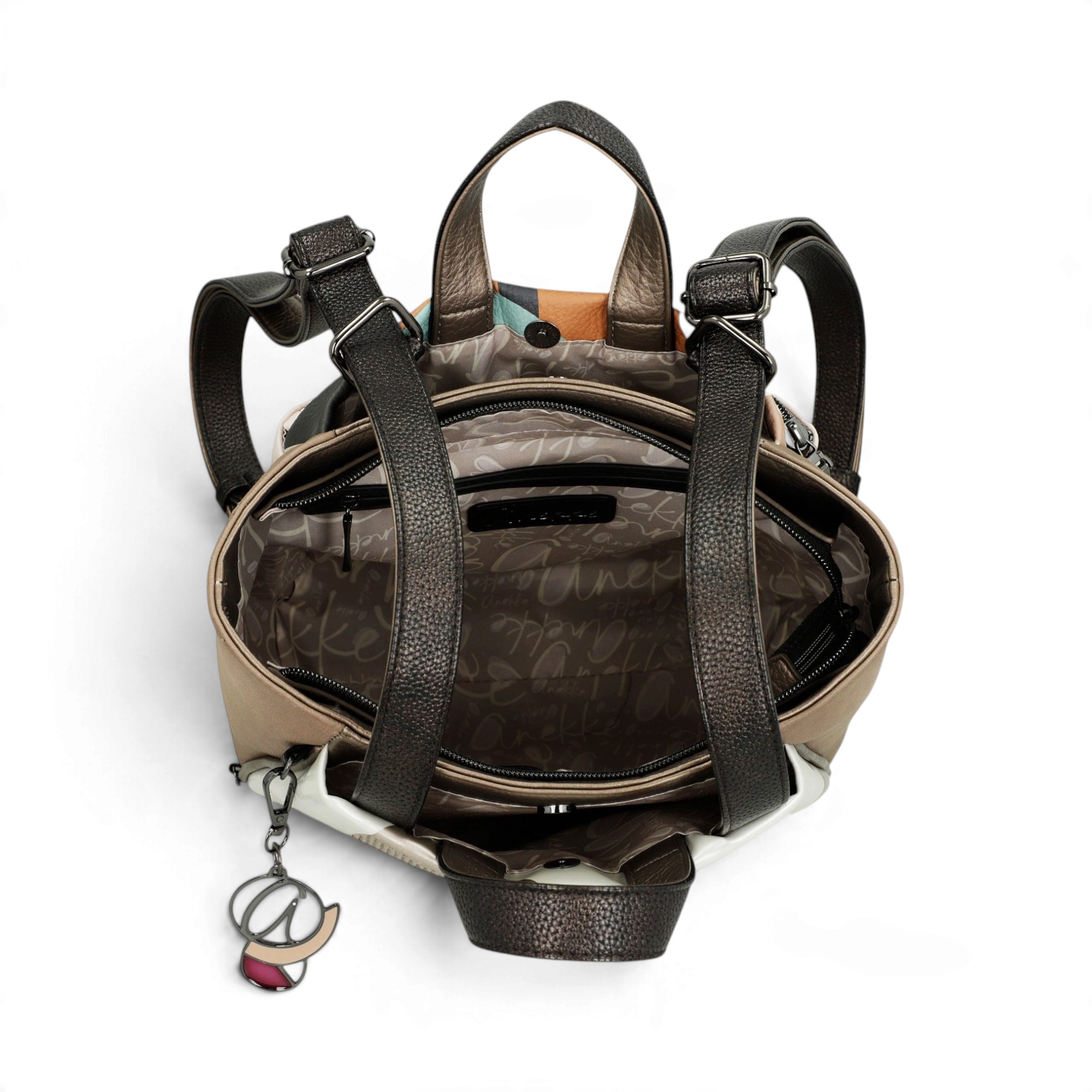 Rucsac damă Anekke Eikon 42755-256 – cu două mânere, imprimeu artistic, 31 × 30 × 10 cm – imaginea 3