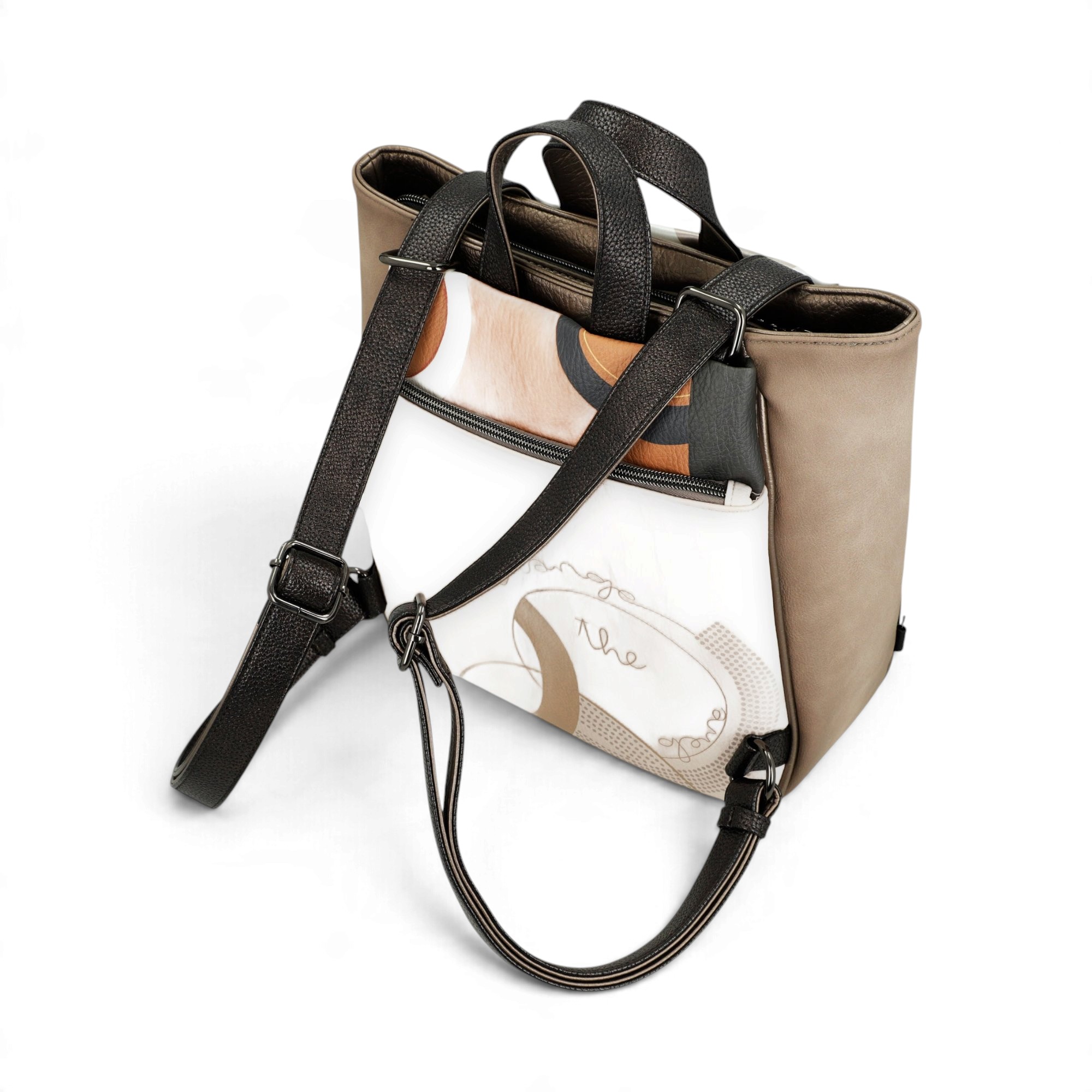 Rucsac damă Anekke Eikon 42755-256 – cu două mânere, imprimeu artistic, 31 × 30 × 10 cm – imaginea 6