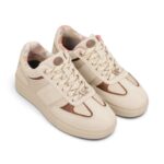 Sneakers damă Anekke Berlin 433 White – alb și nude, piele